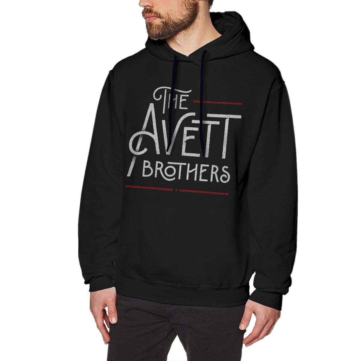 Men's Classic Black Hooded Sweatshirt - Long Sleeve Fashion Hoodie for Casual Wear, Street Style & Outdoor Activities