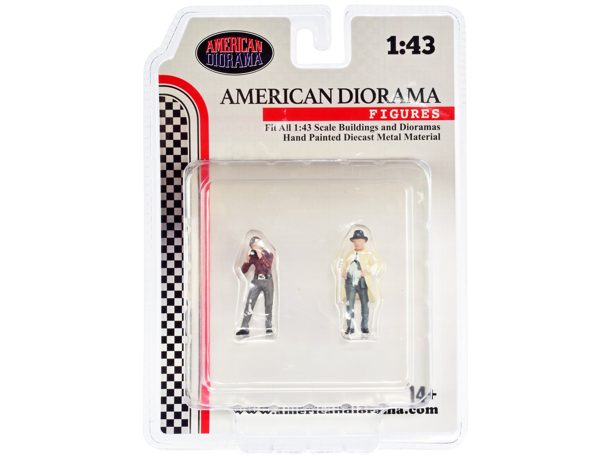 1/43 Scale Diecast Race Car Figures Set - 2 Pack for Model Cars & Dioramas by American Diorama | Perfect for Collectors, Racing Enthusiasts & Miniature Scene Building