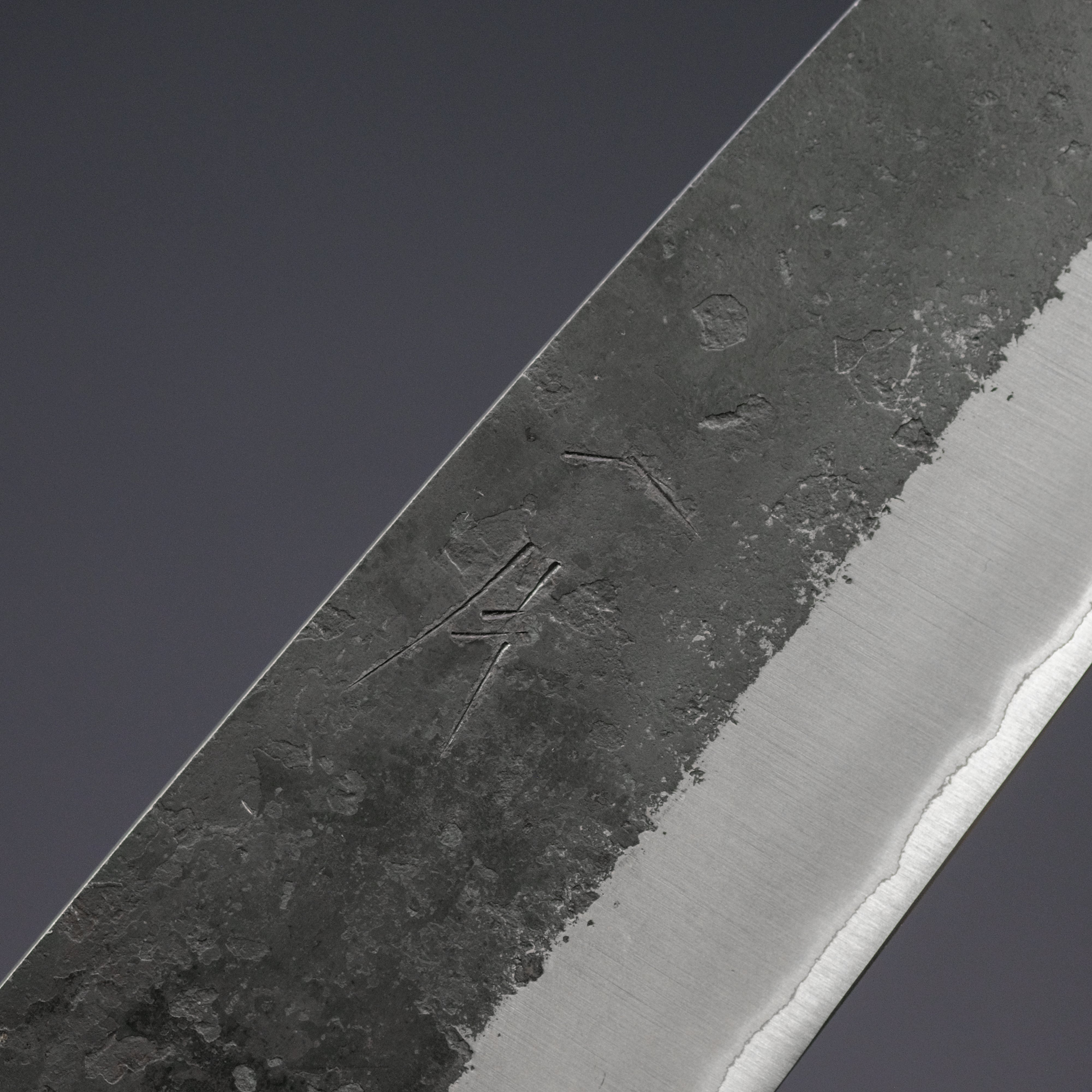 Hitohira Harima Forged Blue Super Stainless Clad Santoku Knife with Walnut Handle - Premium Japanese Chef Knife for Slicing, Dicing & Chopping Vegetables, Meat & Fish