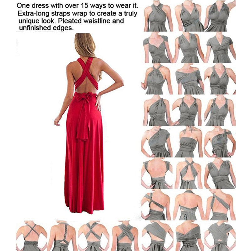 Boho Convertible Maxi Dress for Women - Versatile Summer Beach & Club Wear