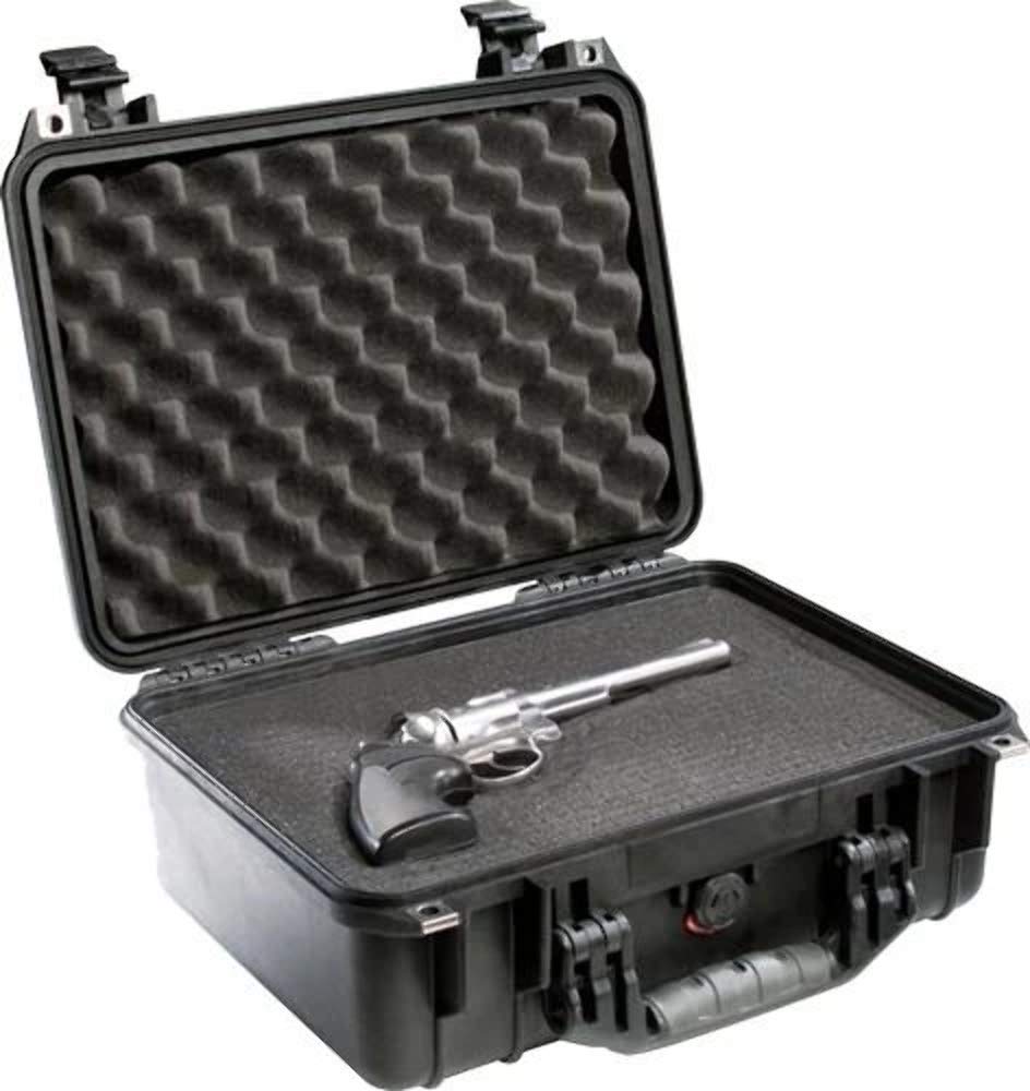 Pelican 1450 Waterproof Hard Case with Pick & Pluck Foam - Black | Shockproof Protective Storage for Cameras, Drones & Electronics | Travel, Outdoor & Professional Use
