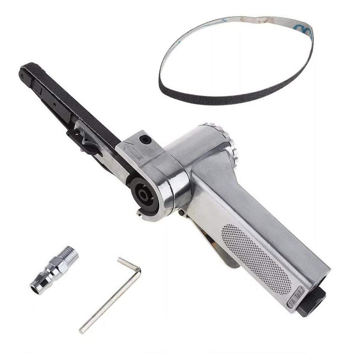 Industrial Grade 10mm Pneumatic Belt Sander - Heavy Duty Grinding & Polishing Machine for Metal, Wood & Automotive Work - Perfect for DIY, Metal Fabrication & Workshop Projects
