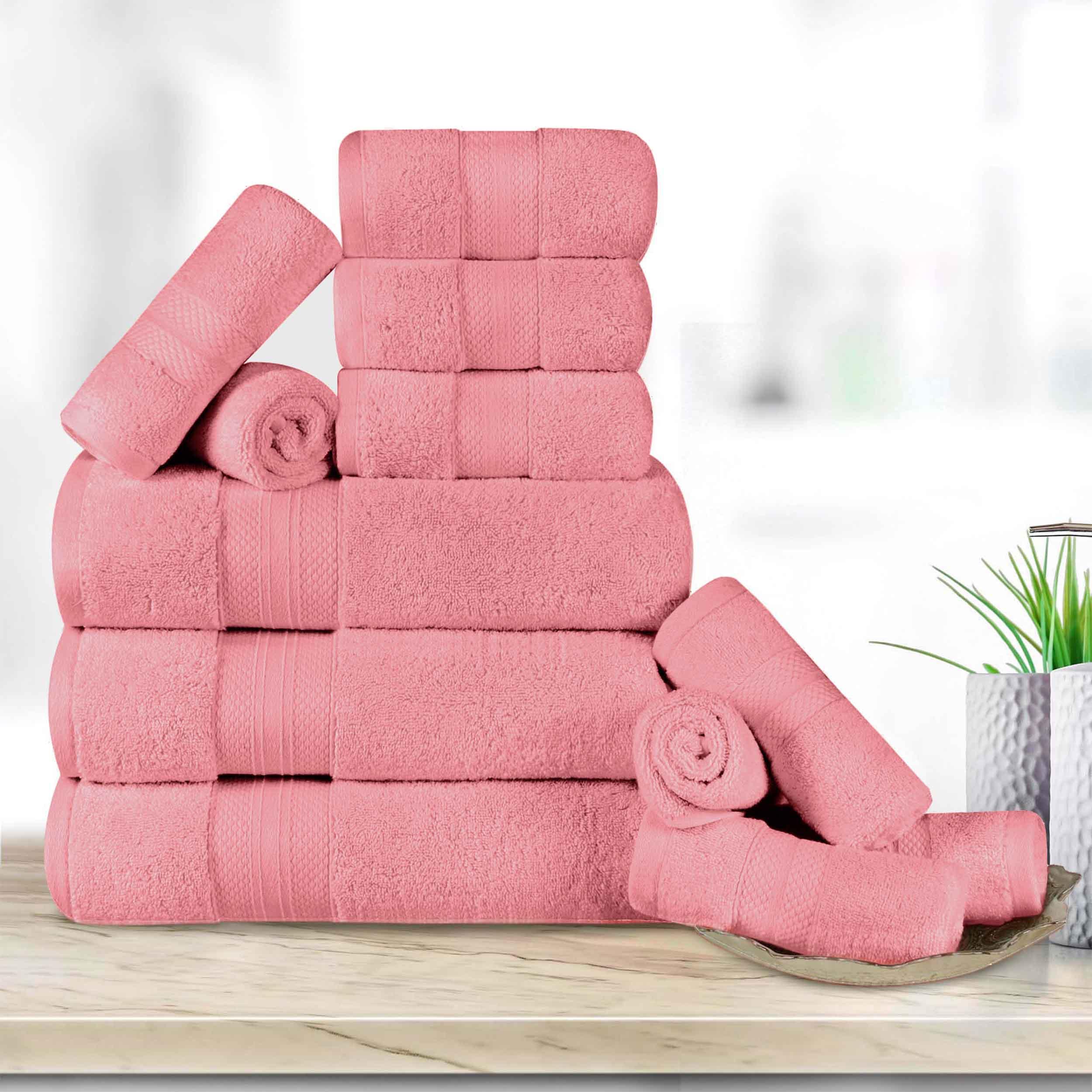Premium 12-Piece Ultra Plush Turkish Cotton Towel Set - Highly Absorbent, Soft & Quick-Drying Bath Towels for Spa, Gym & Luxury Home Use
