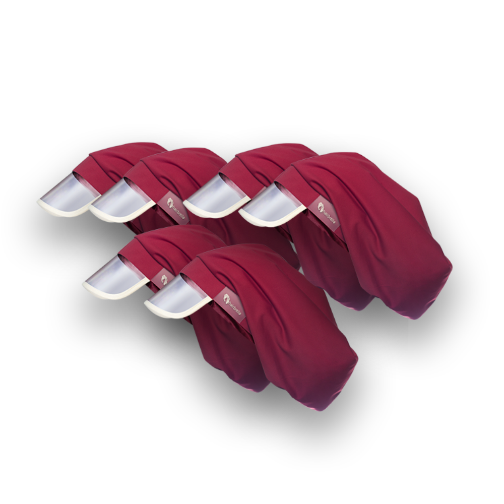 Hairbrella Classic XL Gifting Bundle (Buy 5 Get 1 Free) - Premium Waterproof Hair Protection for Women - Perfect for Rainy Days, Swimming, and Outdoor Activities