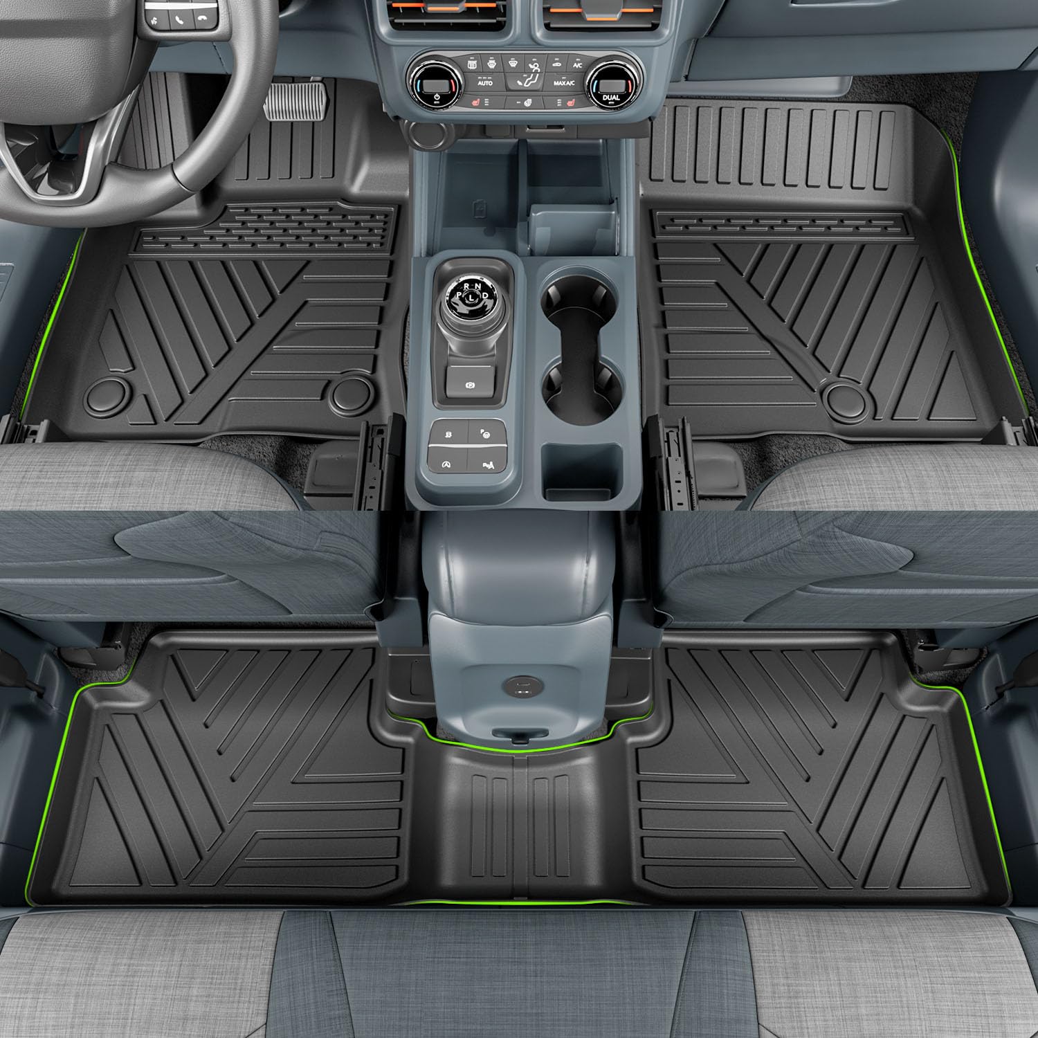 2022-2025 Ford Maverick Gas Truck Bed Mat & Floor Mat Set - Heavy Duty TPE Bed Liner & Cargo Protector | All-Weather Protection for Pickup Truck Accessories | Perfect for Camping, Work & Outdoor Adventures