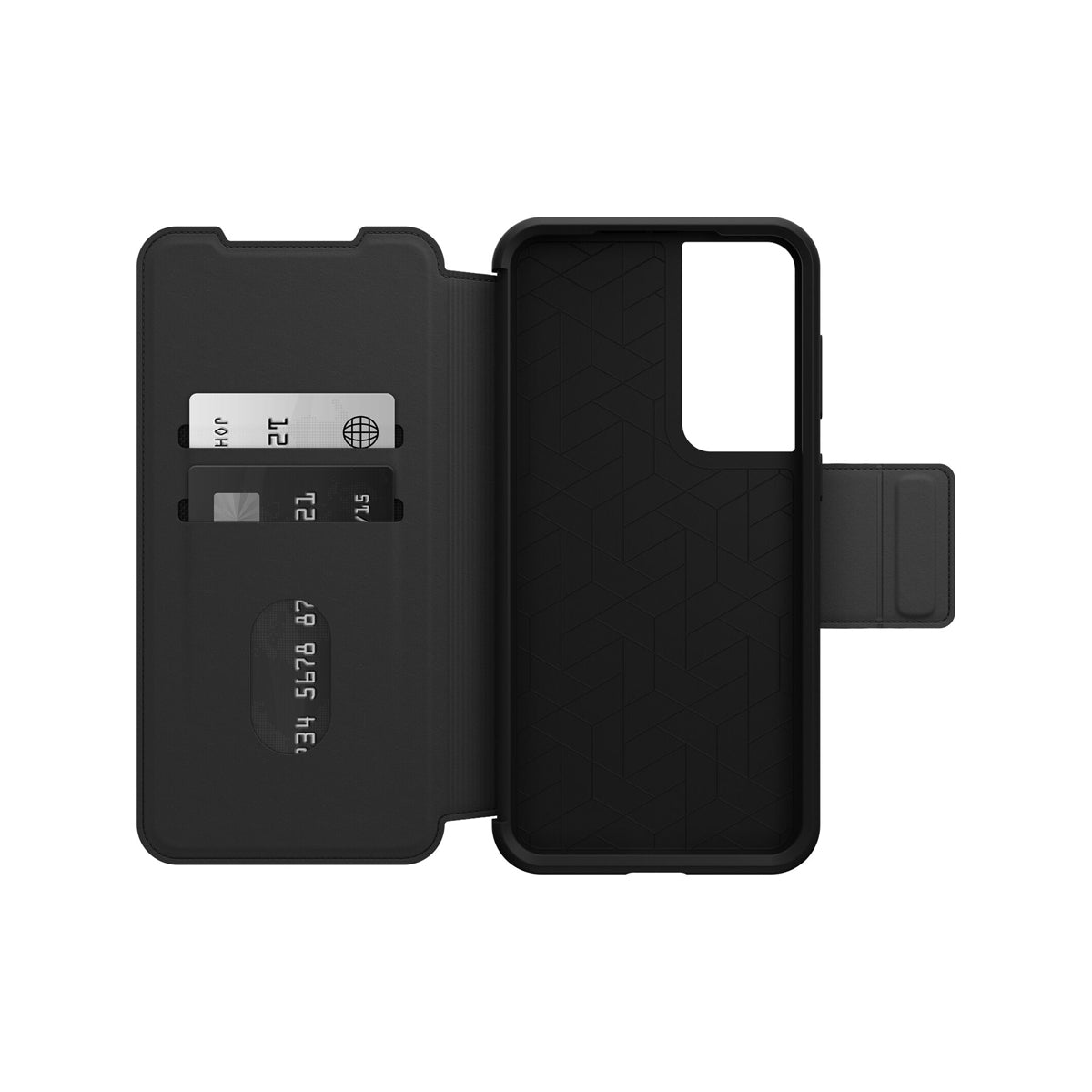 Otterbox Strada Series Premium Leather Wallet Case for Samsung Galaxy S23+ (Shadow Black) - Slim Protective Cover with Card Slots for Everyday Use & Business Travel
