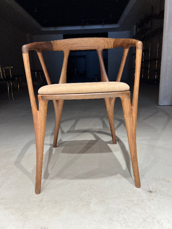 Premium Solid Walnut Dining Chair - Italian Style Luxury Wooden Chair for Home, Restaurant & Office - Elegant & Durable Seating Solution