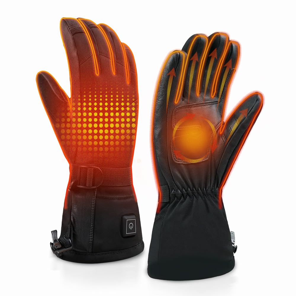 Explorer 3 Unisex Heated Gloves for Skiing & Snowboarding - Waterproof, Touchscreen Compatible, Cold Weather Winter Gloves for Men & Women - Perfect for Ski Resorts, Snowboarding Trips & Outdoor Winter Activities