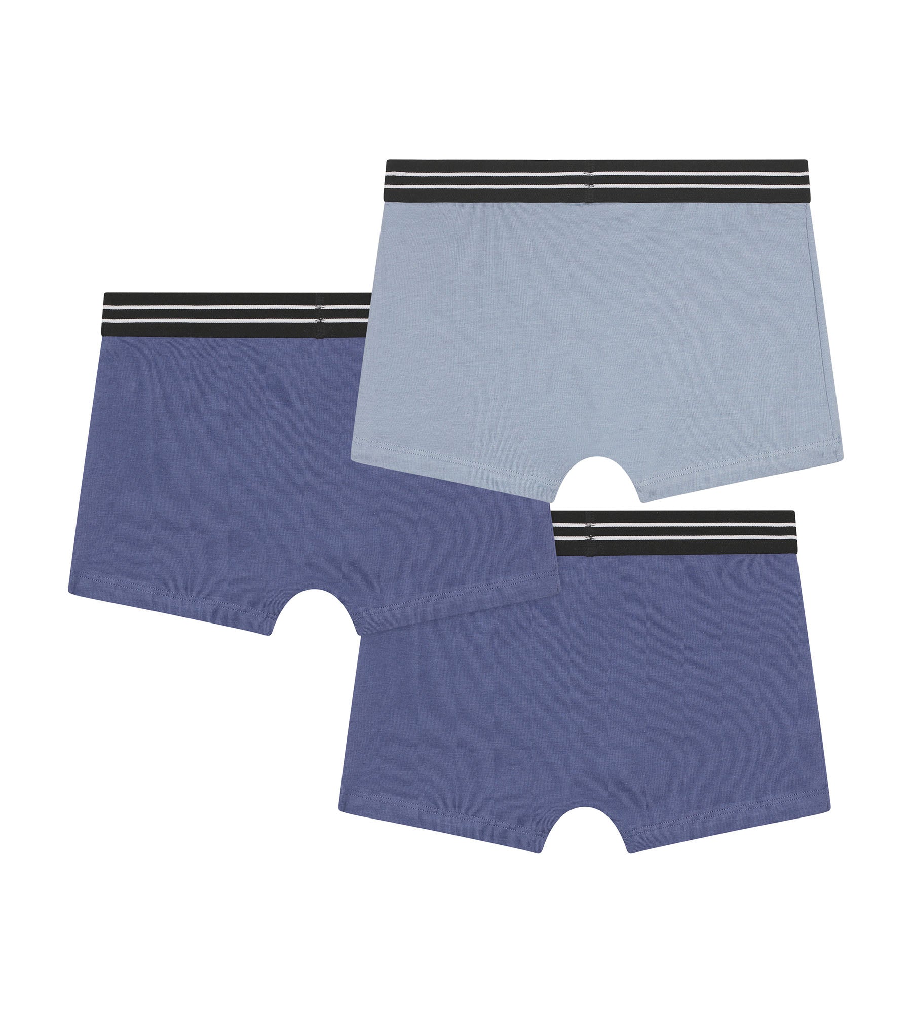 3 Pack Boys' Cotton Stretch Boxer Briefs - Soft Breathable Underwear for Kids, Comfortable Everyday Wear, Blue EcoDim - Perfect for School, Sports & Playtime