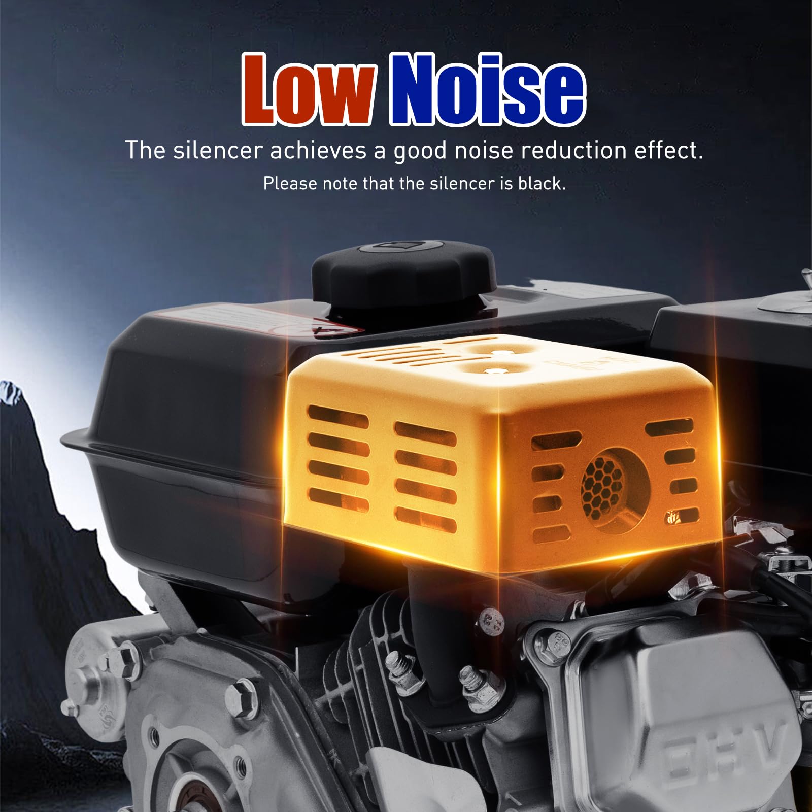 7.5HP 212CC 4-Stroke Gas Engine with Electric Start - Horizontal Shaft Motor for Go Kart, Lawn Mower, Generator, Pump, Compressor, Scarifier | Powerful & Reliable Small Engine for Outdoor Power Equipment