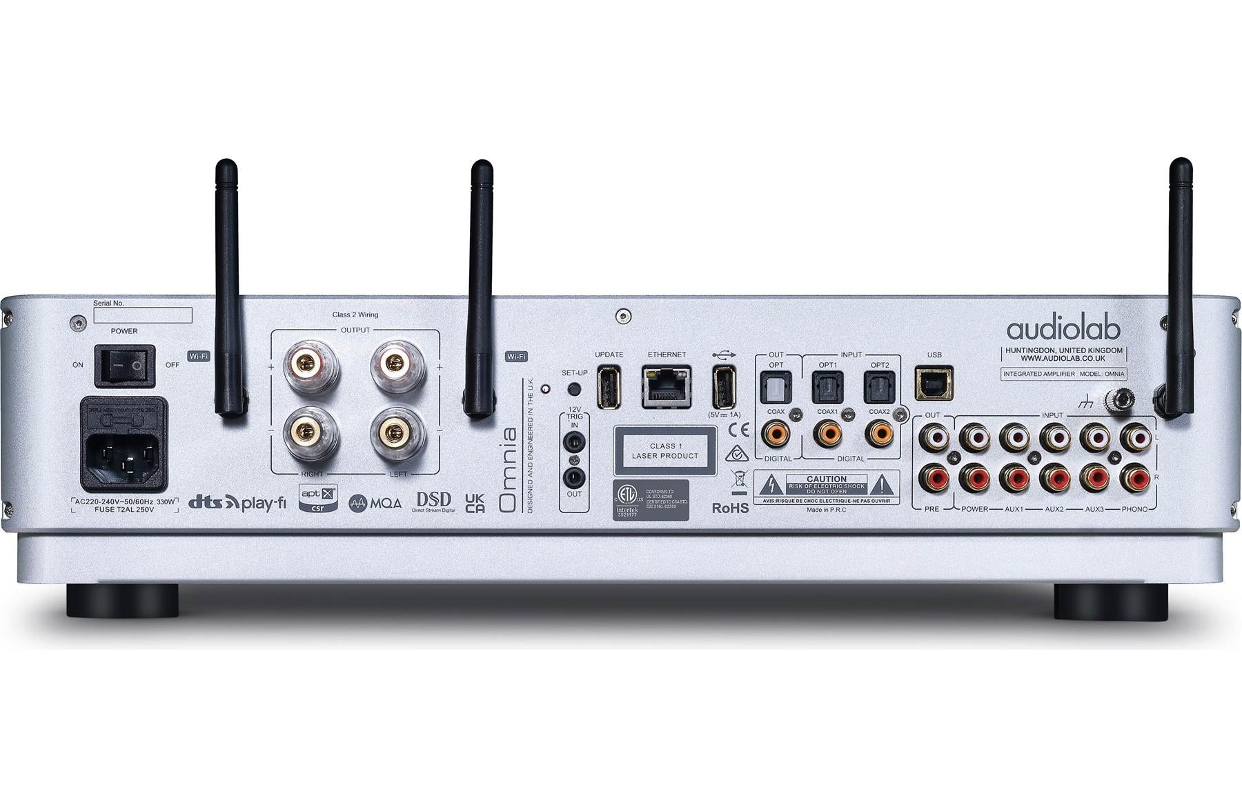 Audiolab Omnia Silver Stereo Integrated Amplifier with Built-in CD Player, DAC, WiFi & Bluetooth – Perfect for Home Audio Systems & Hi-Fi Enthusiasts