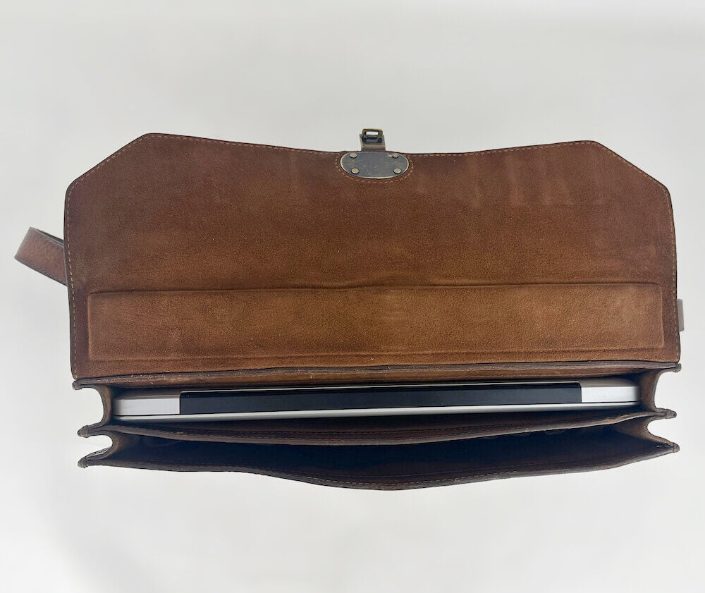 Premium Benjamin Leather Briefcase for Business Professionals - Genuine Leather Laptop Bag with Multiple Compartments - Perfect for Office, Travel & Executive Meetings