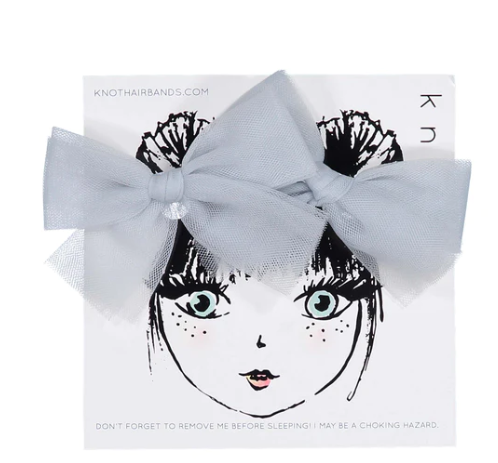Elegant Knot Tulle Bow Hair Clips Set - Adjustable Hair Accessories for Women & Girls - Perfect for Weddings, Parties, and Everyday Styling