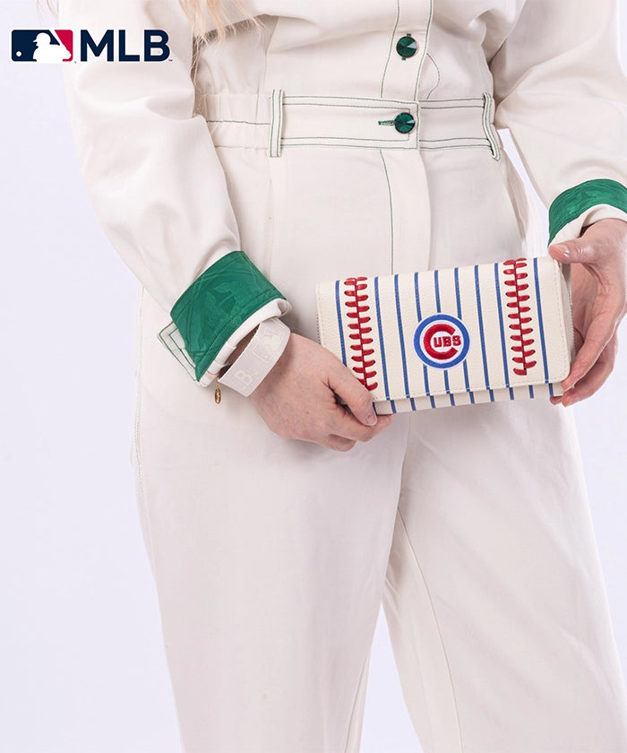Authentic MLB Chicago Cubs Genuine Leather Wallet for Men - Stylish & Durable Bifold Wallet for Baseball Fans - Perfect for Gifts, Game Days & Everyday Use