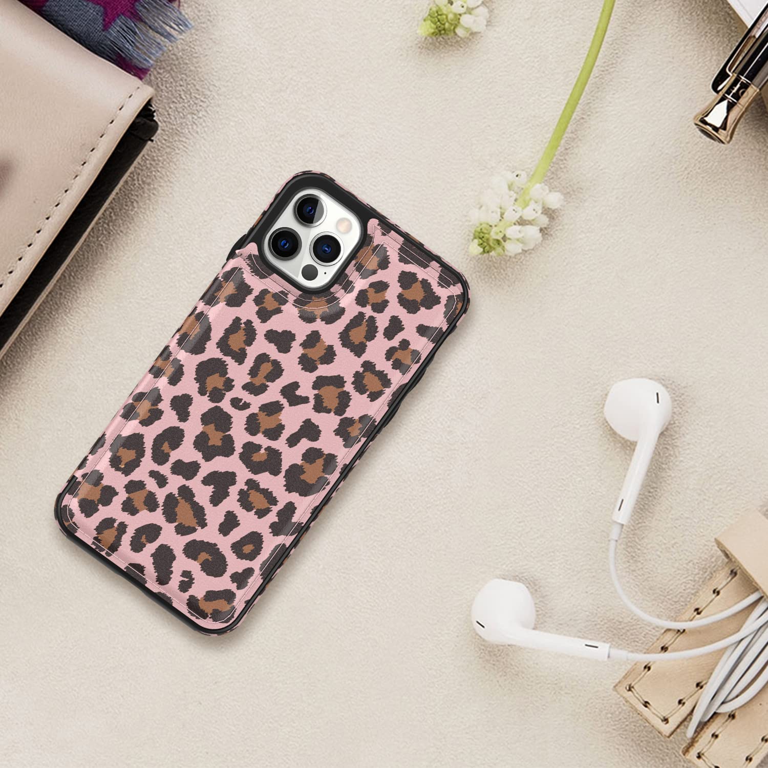 LETO Genuine Leather Wallet Case for iPhone 13 Pro Max (6.7