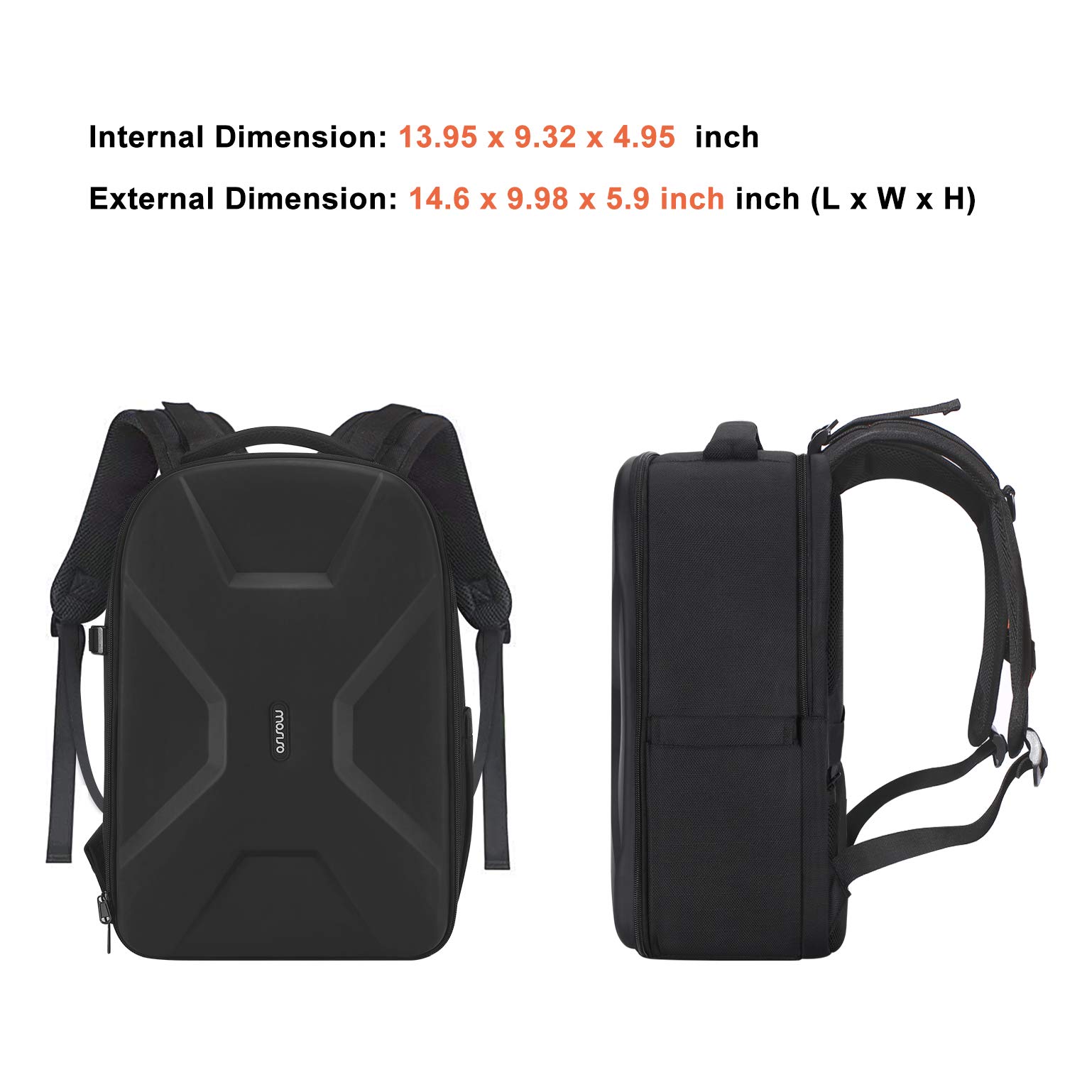 MOSISO Waterproof Camera Backpack for DSLR/SLR/Mirrorless - Hardshell Case with Tripod Holder & Laptop Compartment (Fits Canon/Nikon/Sony) - Perfect for Travel, Hiking & Outdoor Photography - Black