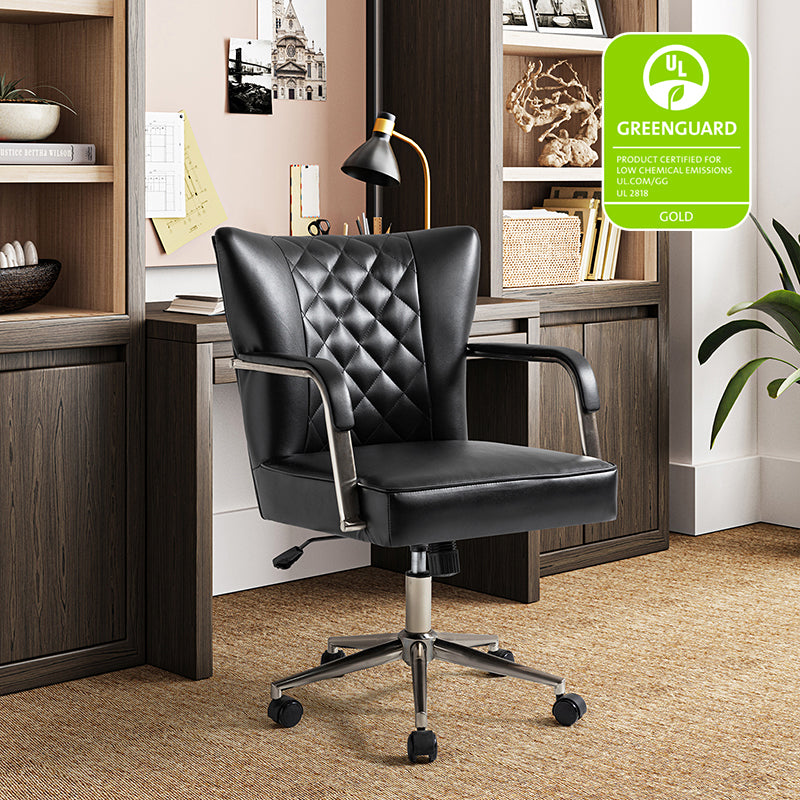 Egmont Waterproof 360 Degree Swivel Office Task Chair - Ergonomic Desk Chair for Home & Office Workspace, Gaming, and Study