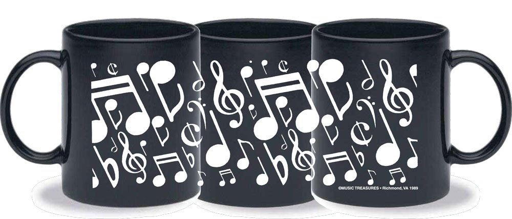 Handcrafted Music Notes Ceramic Coffee Mug - Perfect for Musicians, Teachers & Music Lovers - Ideal for Home, Office & Gifts
