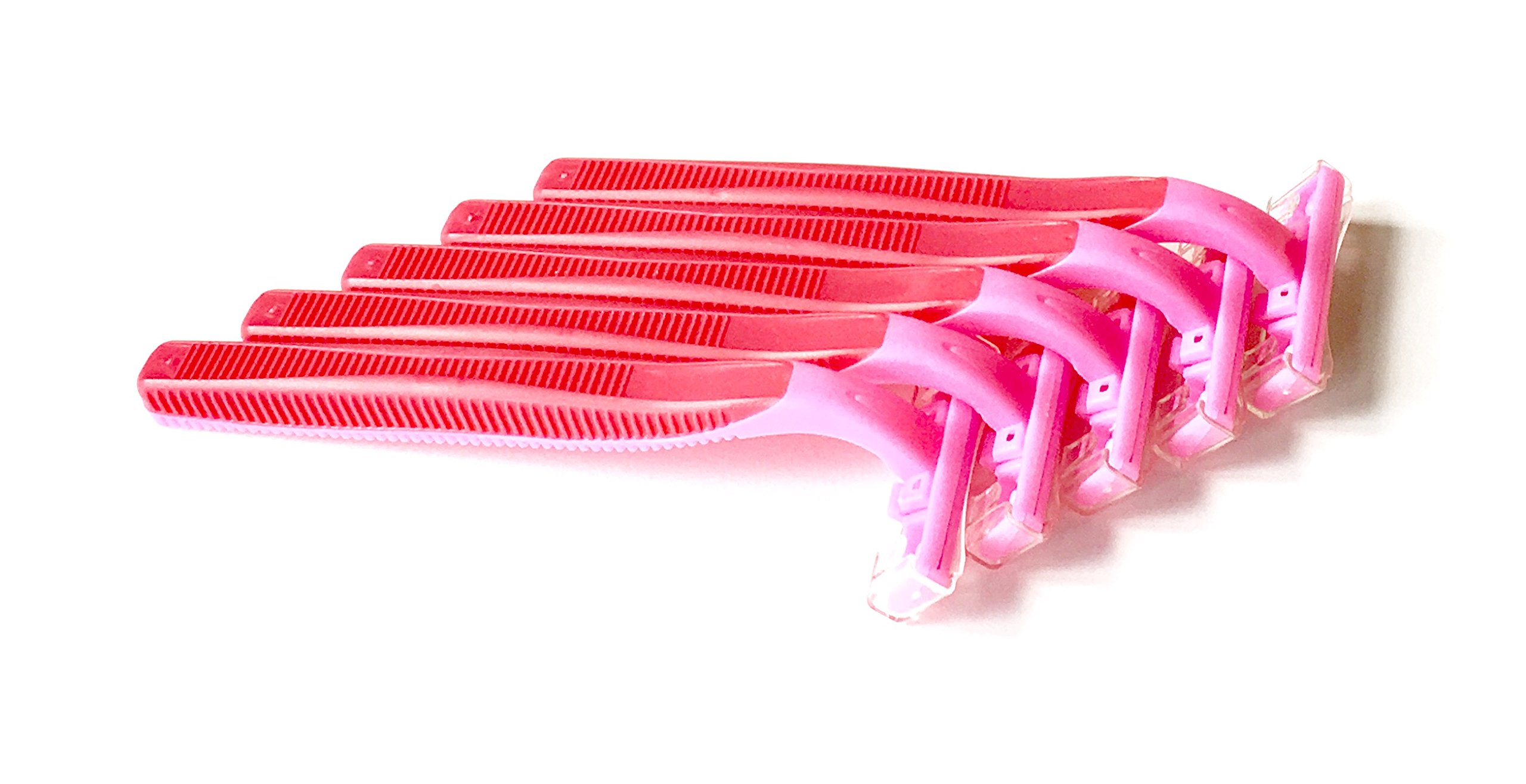 100-Pack Blue & Pink Disposable Stainless Steel Razor Blades - Premium Twin Blade Shavers for Men & Women with Aloe Vera Strip | Salon Quality, Smooth Shaving for Travel, Hotels & Home Use