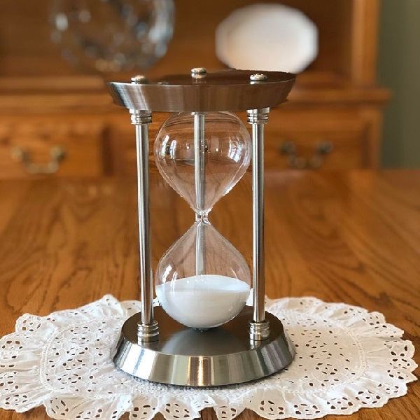 60 Minute Aluminum Sand Timer - Hourglass for Time Management, Games, and Classroom Activities | Durable & Decorative