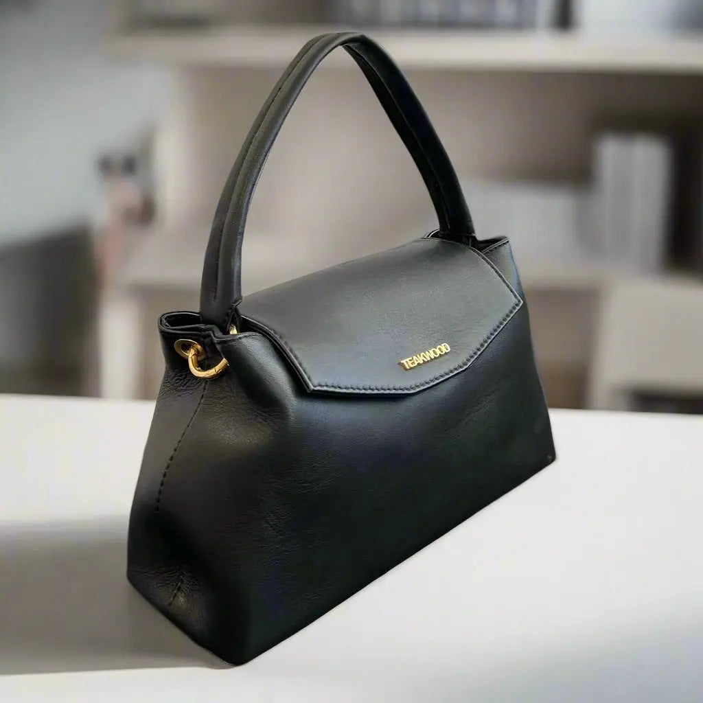 Stylish Genuine Sheep Leather Crossbody Bag with Flap and Handle - Perfect for Work, Travel & Everyday Use