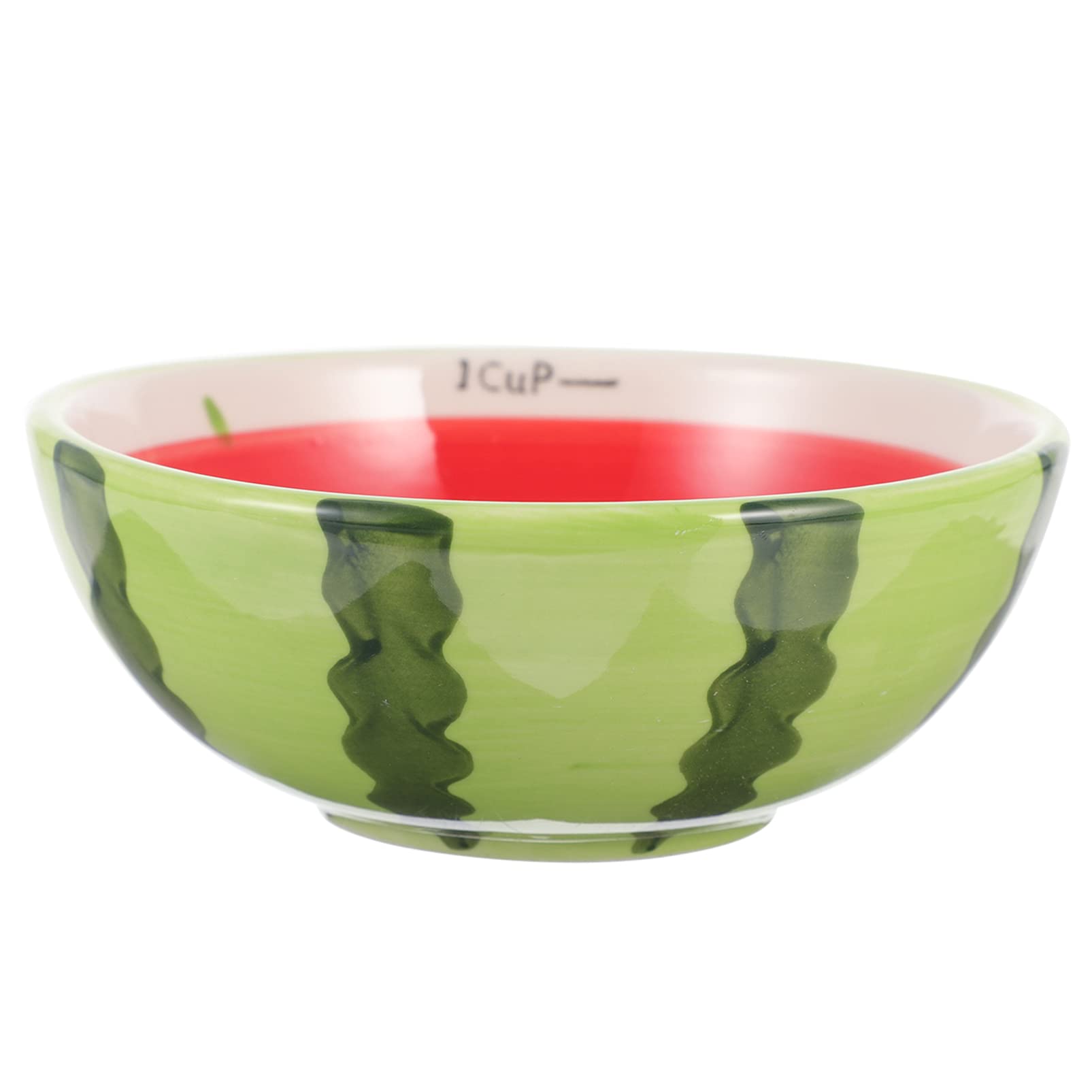 FOMIYES Watermelon Ceramic Salad Serving Bowl - 12oz Fruit Style Cereal, Dessert, Candy & Pasta Bowl Set - Perfect for Snacks, Appetizers & Decorative Dinnerware - Ideal for Picnics, Parties & Home Dining