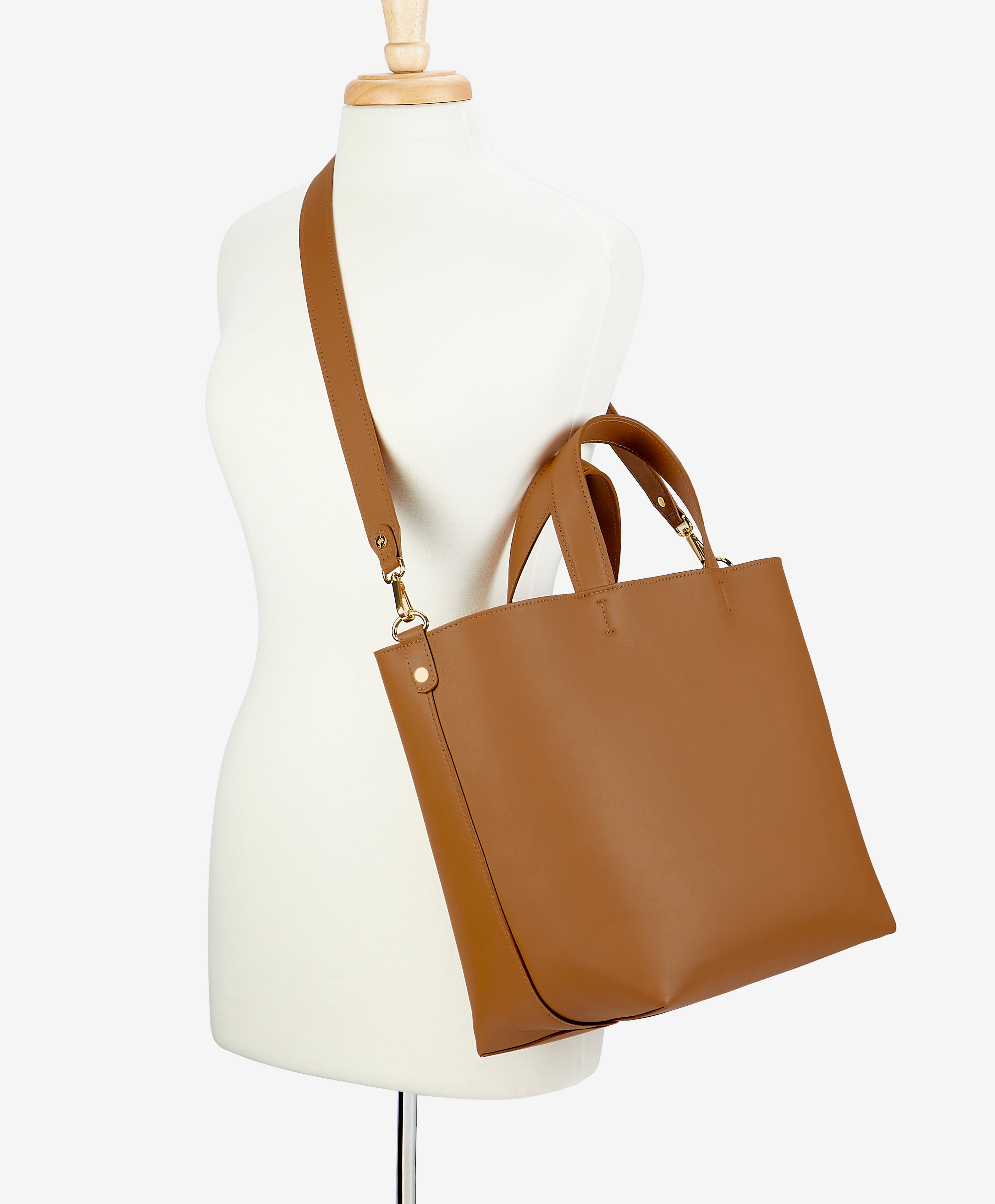 Premium Austin Tote Bag in British Tan - Genuine European Calfskin Leather Handbag for Women | Perfect for Work, Travel & Everyday Use
