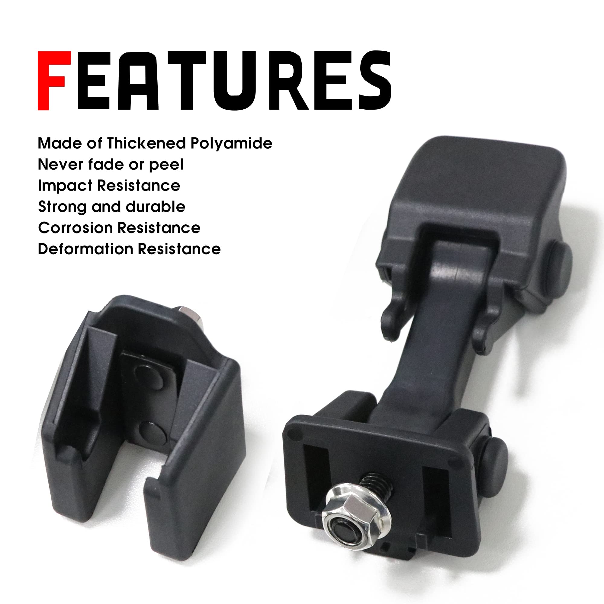 OEM TJ Hood Latches - Original Factory Replacement Hood Latch Kit for 1997-2006 Jeep Wrangler TJ (1 Pair, Black) | Durable Off-Road Accessories for Jeep Enthusiasts