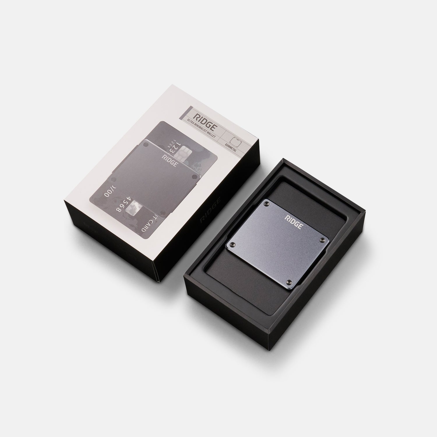 The Ridge Lite Slim Minimalist Wallet - Gunmetal Finish | RFID Blocking & Ultra-Thin Design | Perfect for Everyday Carry, Travel & Minimalist Lifestyle