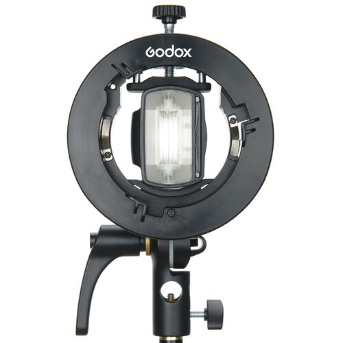 Godox S2 Speedlite Bracket for Bowens Mount - Universal Flash Bracket for Studio Photography, Portrait & Product Shooting - Perfect for Canon, Nikon, Sony DSLR Cameras