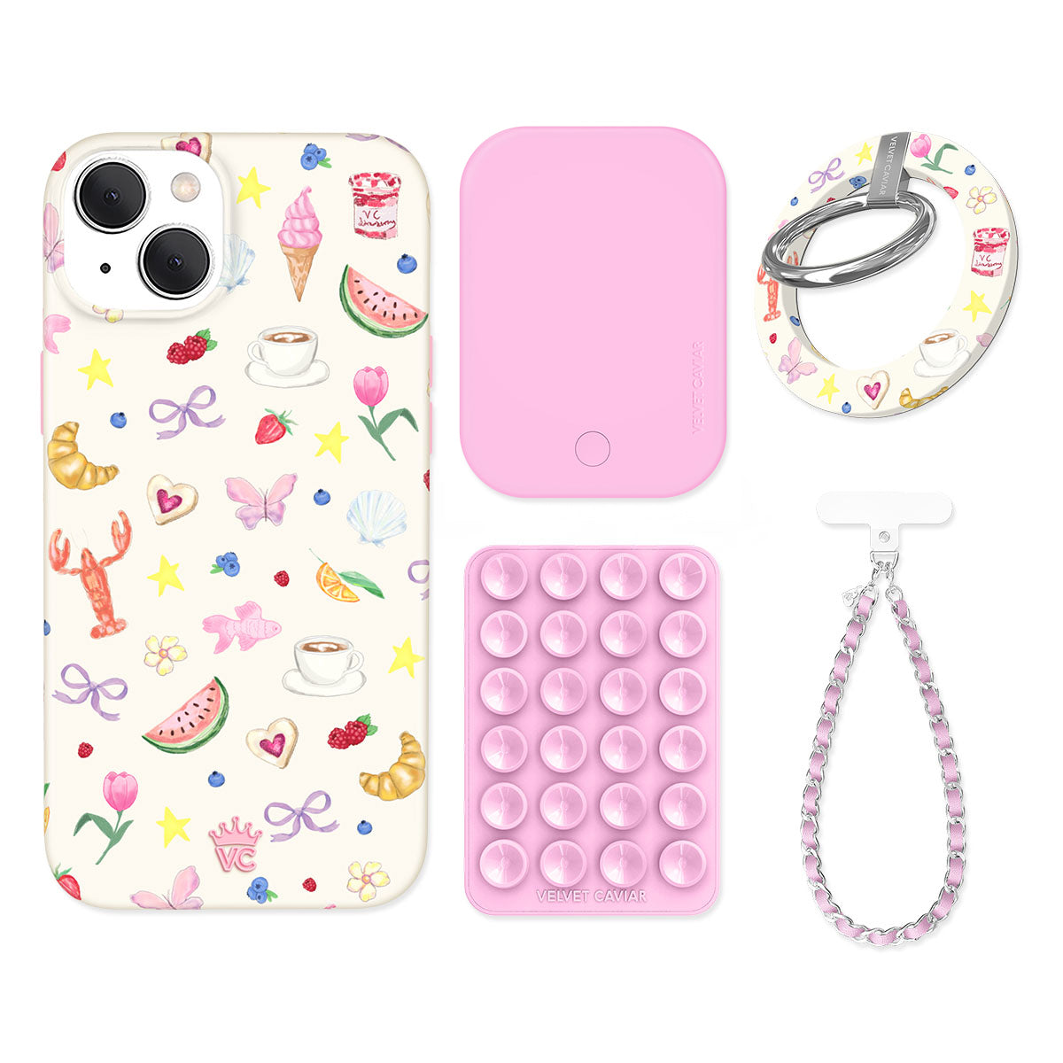 Summer Love iPhone Bundle Set with Grip - Perfect for Outdoor Activities, Travel & Daily Use