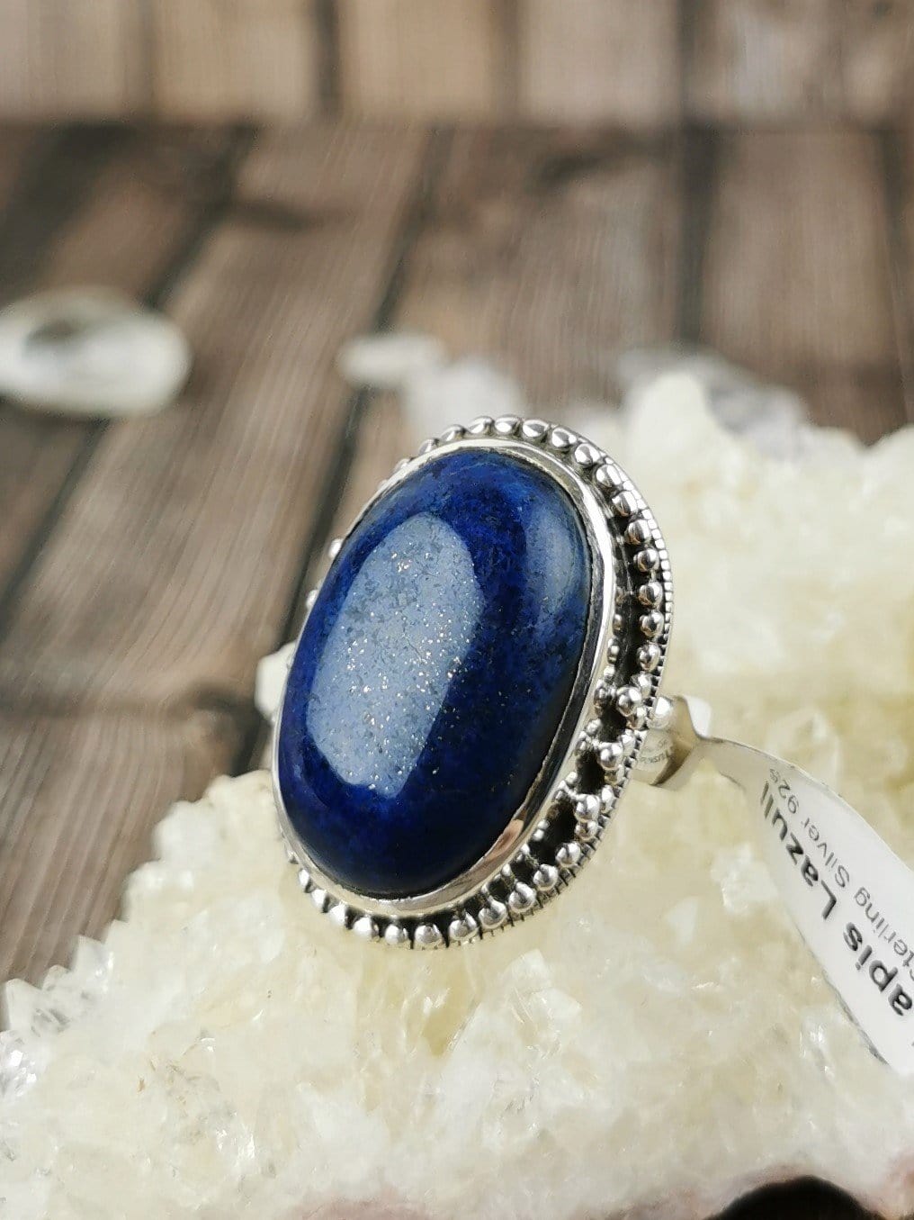Lapis Lazuli Chunky Stone Ring - Size 6 - Handmade Boho Jewelry for Women - Perfect for Everyday Wear & Special Occasions