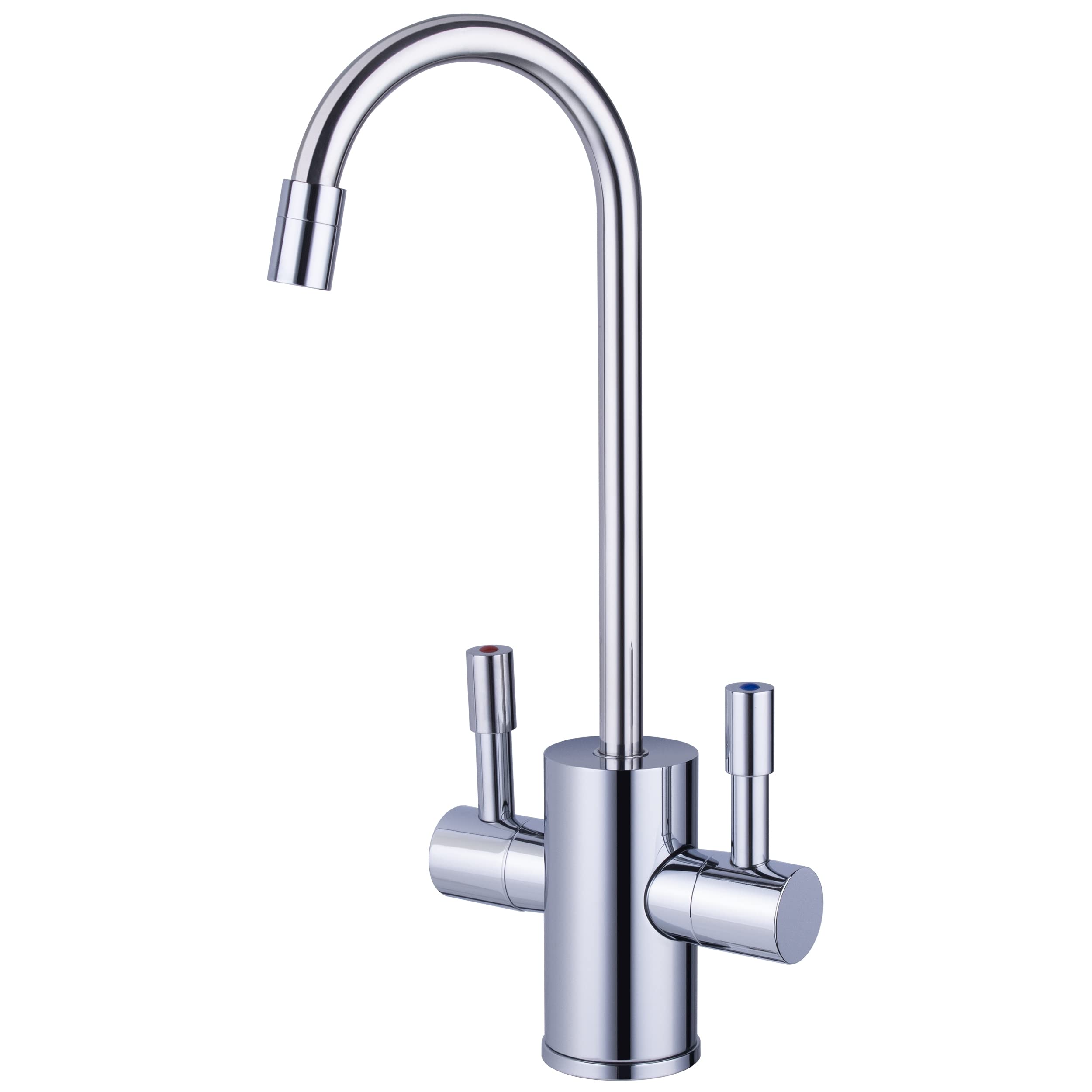 **Ready Hot RH-F560-CH Faucet for Instant Hot Water Tank – Insulated, Safety Lock Handle, Dual Lever Hot & Cold Water, Polished Chrome Finish – Perfect for Kitchen & Bathroom Sinks**