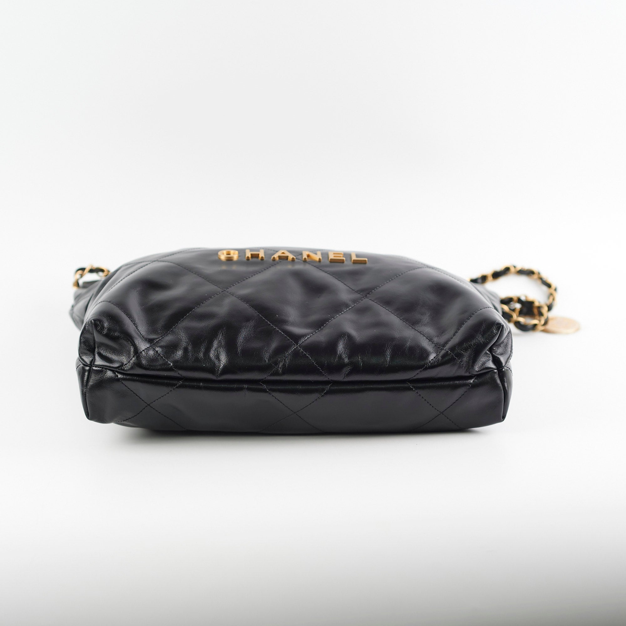 Chanel 22 Small Handbag - Genuine Black Calfskin Leather Crossbody Bag for Women | Perfect for Date Night, Office & Evening Events