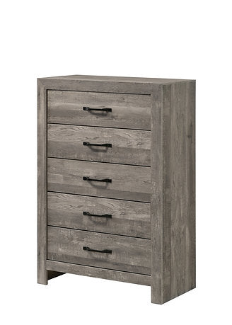 Charlotte Bedroom Set - Modern Farmhouse Style Queen Bed Frame with Nightstands & Dresser | Perfect for Master Bedroom, Guest Room & Airbnb Decor