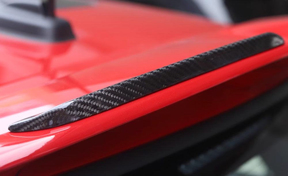 Carbon Fiber Roof Spoiler for MINI Cooper F55 F56 F54 JCW Style - Universal Fit, High Gloss Finish - Perfect for Car Customization & Racing Enthusiasts