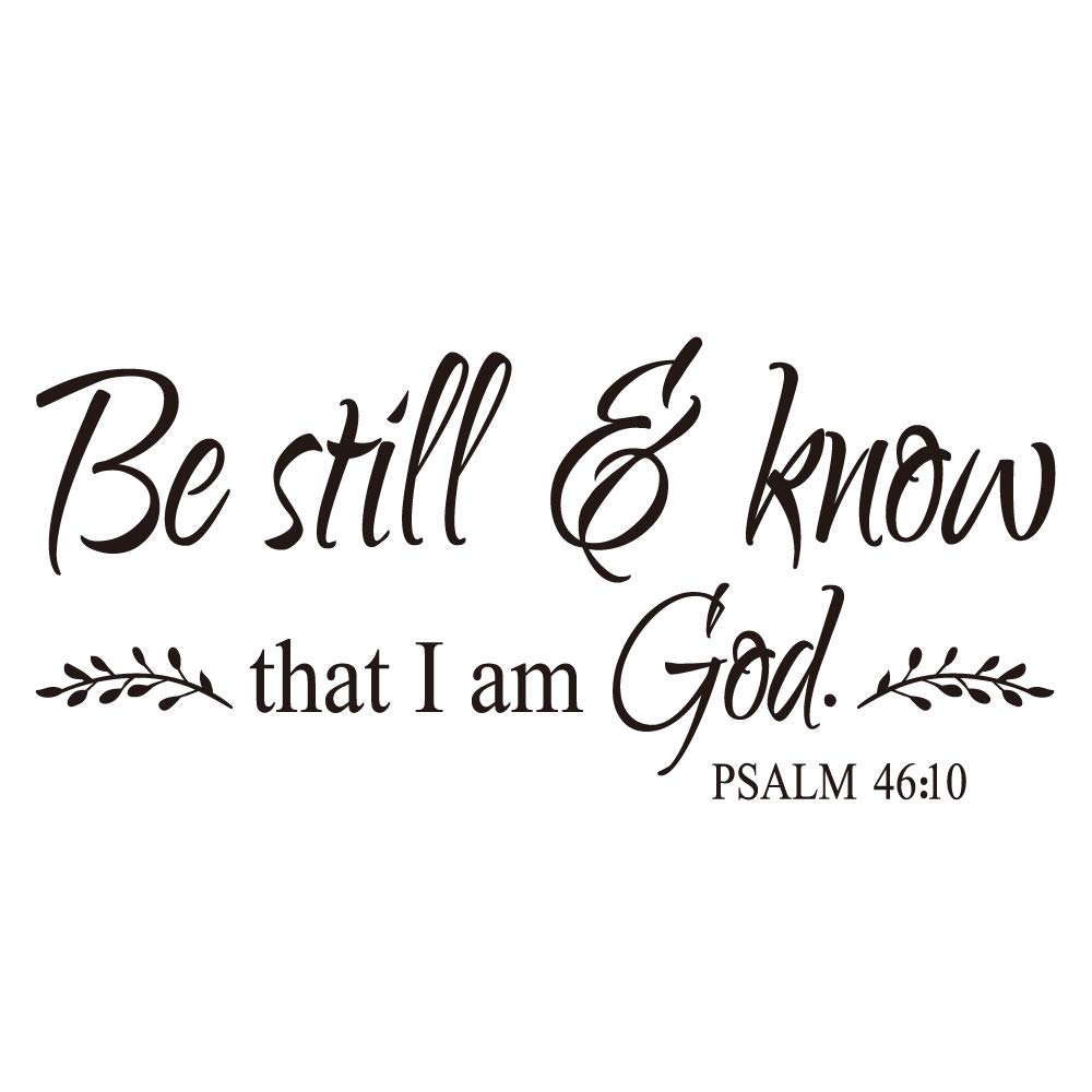 Bible Verse Wall Decal - Psalm 46:10 Christian Decor for Prayer Room