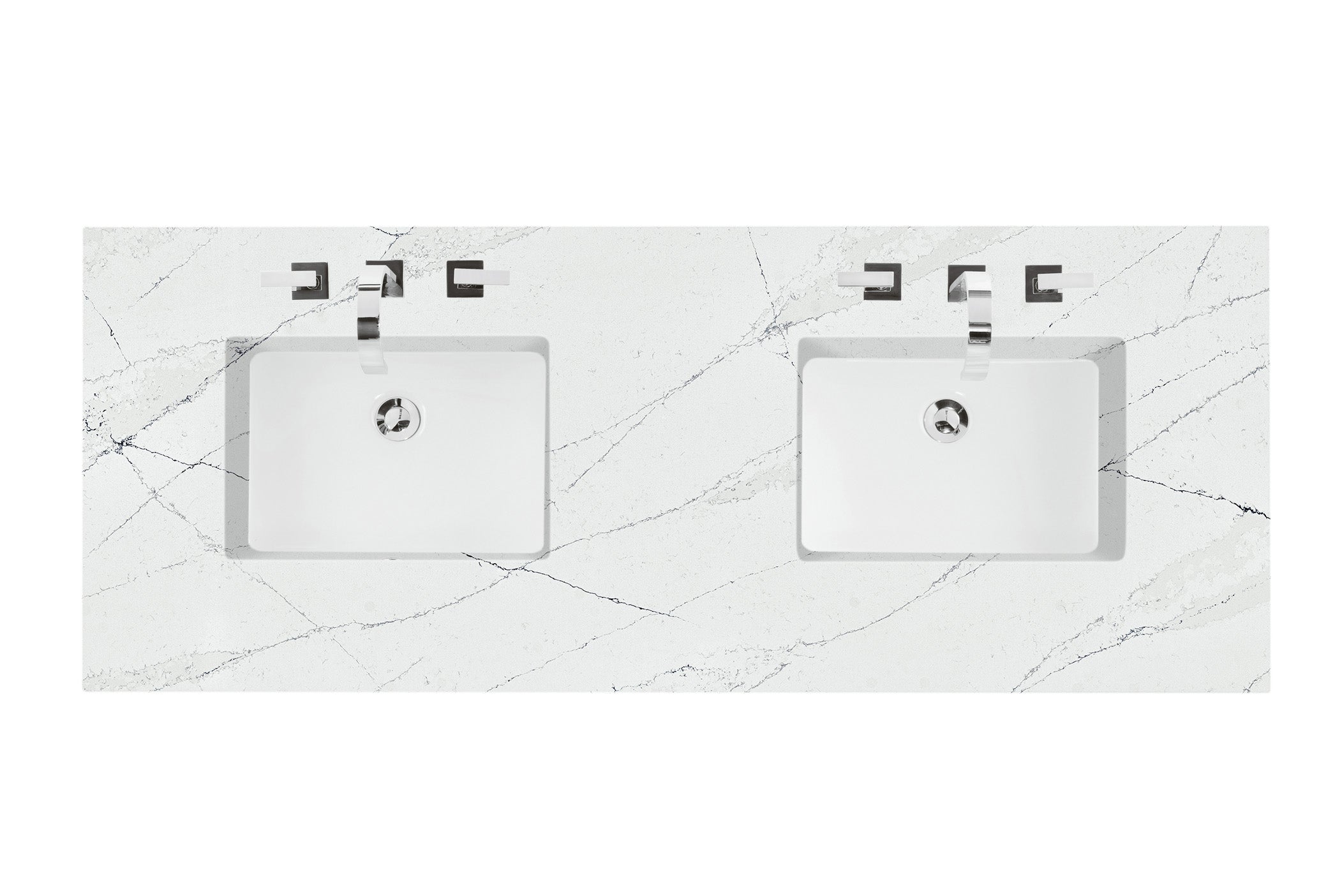 60 Double Top, 3CM Ethereal Noctis Quartz with Sink - Perfect for Kitchen Countertops, Bathroom Vanities & Modern Home Decor
