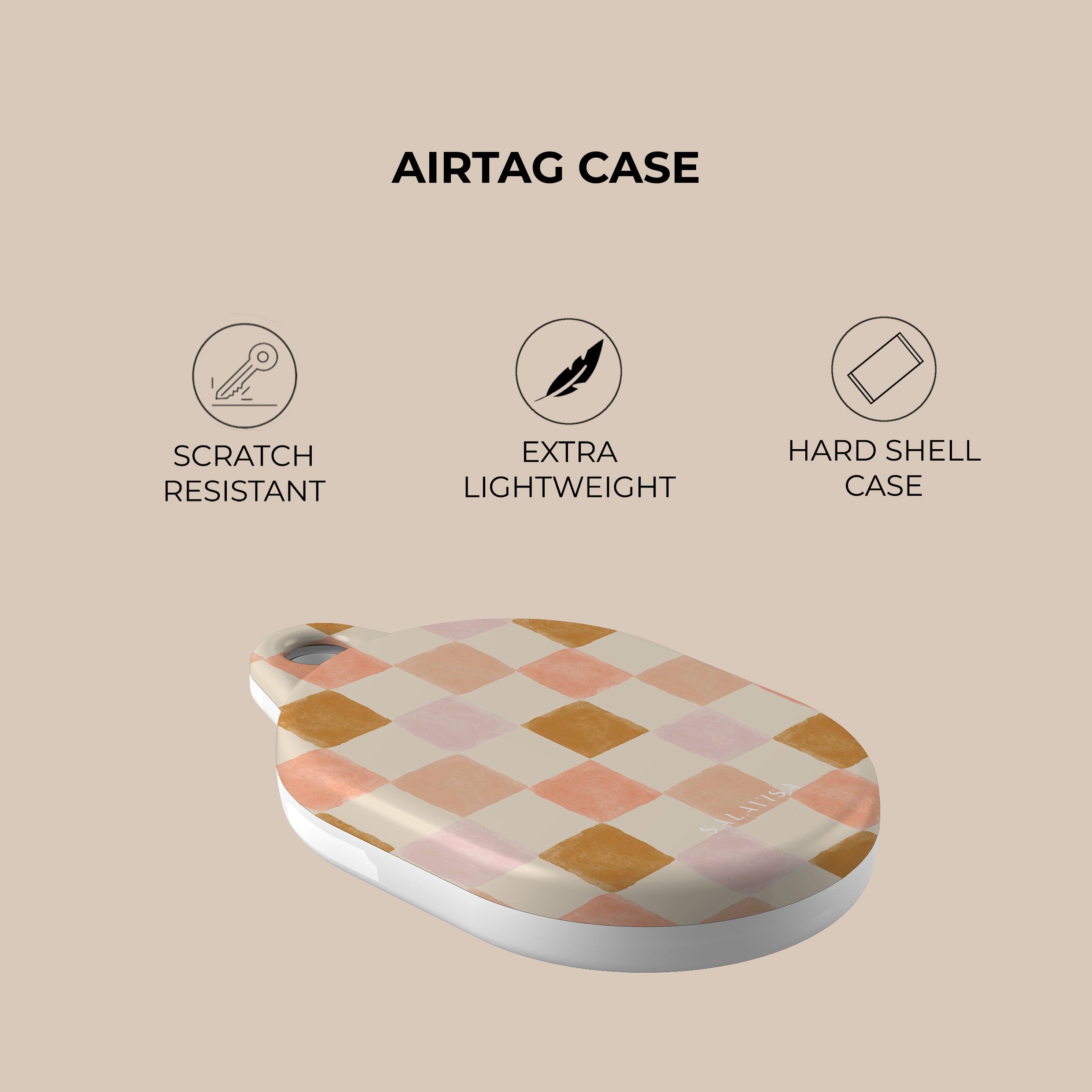 Summer Bliss AirTag Holder - Waterproof & Durable Keychain for Apple AirTag - Perfect for Travel, Luggage, Backpacks & Pets Tracking