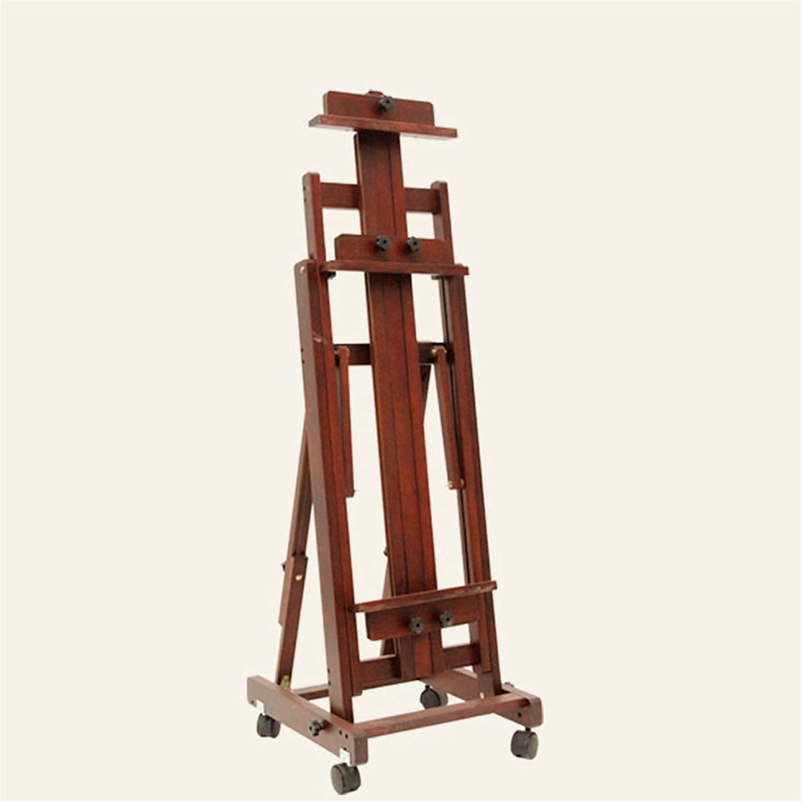 Dual-Purpose Vertical Parallel Wooden Easel - 4-Wheel Multi-Functional Display Stand for Artists, Students & Adults | Beech & Walnut Wood Colors | Perfect for Art Studios, Classrooms & Home Decor