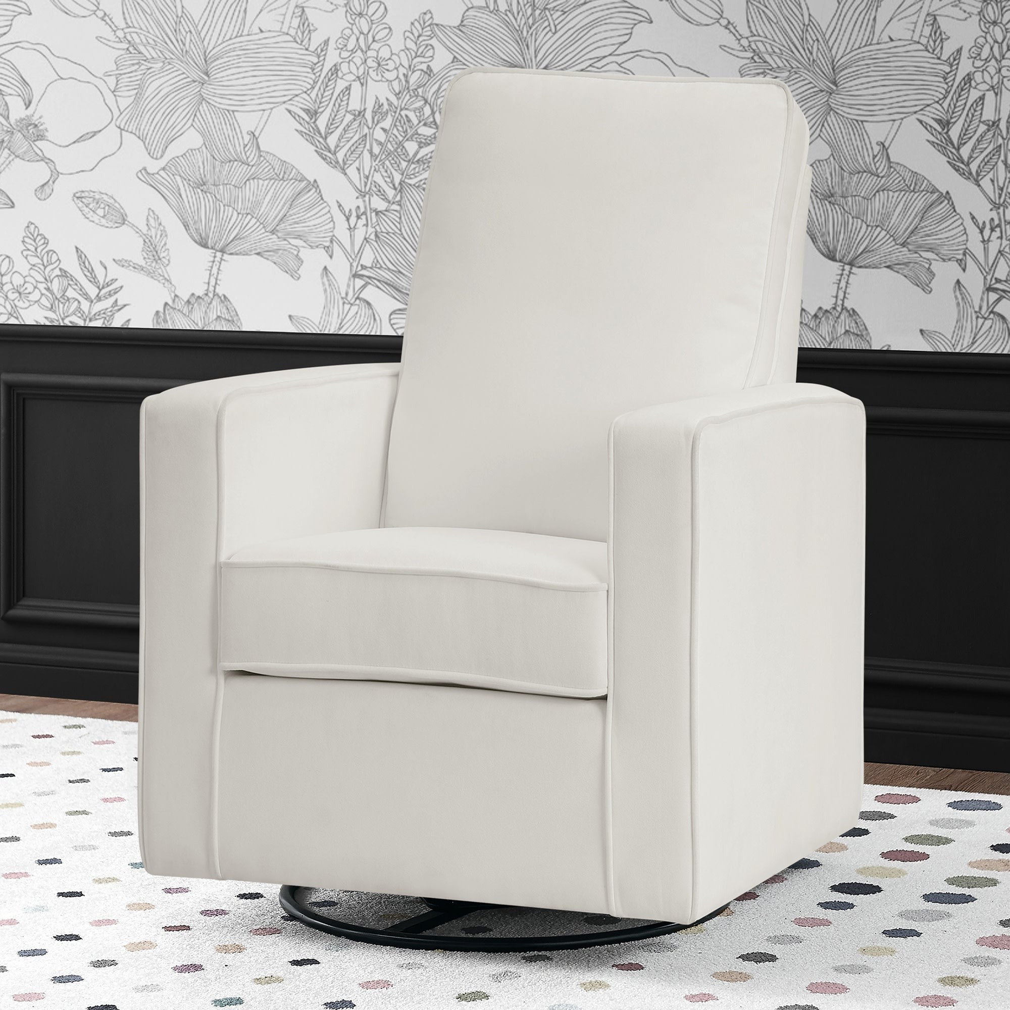 Skye Nursery Glider Swivel Chair with LiveSmart Fabric - Comfortable Rocking Recliner for Breastfeeding, Baby Room & Nursery Decor - Perfect for Nursing Mothers & Newborn Care