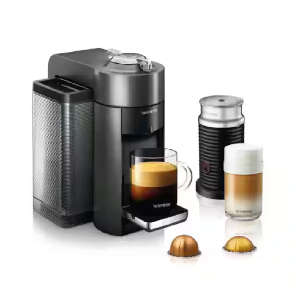 De'Longhi NESPRESSO Vertuo Coffee & Espresso Machine with Aeroccino Milk Frother - Grey (ENV135GYAECA) - Perfect for Home & Office Use