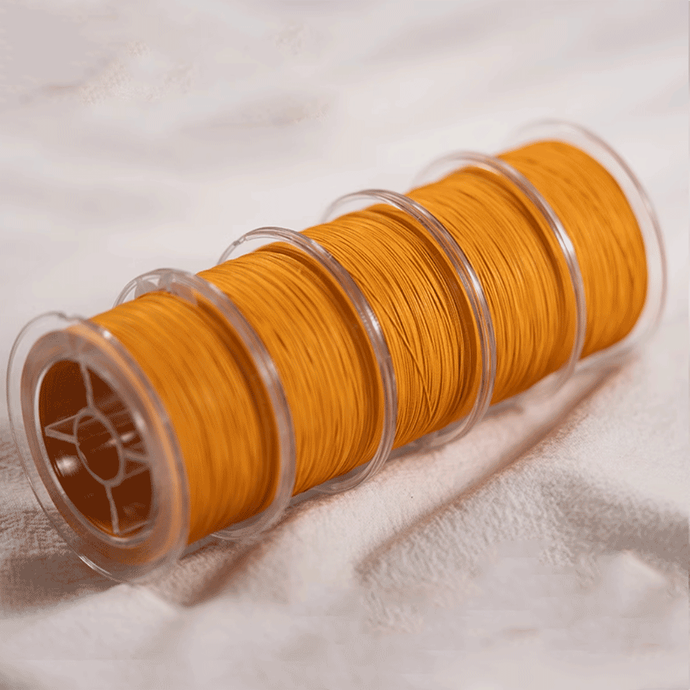 0.55mm Waxed Linen Thread for Leather Craft, Bookbinding & Jewelry Making - Strong Natural Fiber Cord for DIY Projects & Handmade Creations