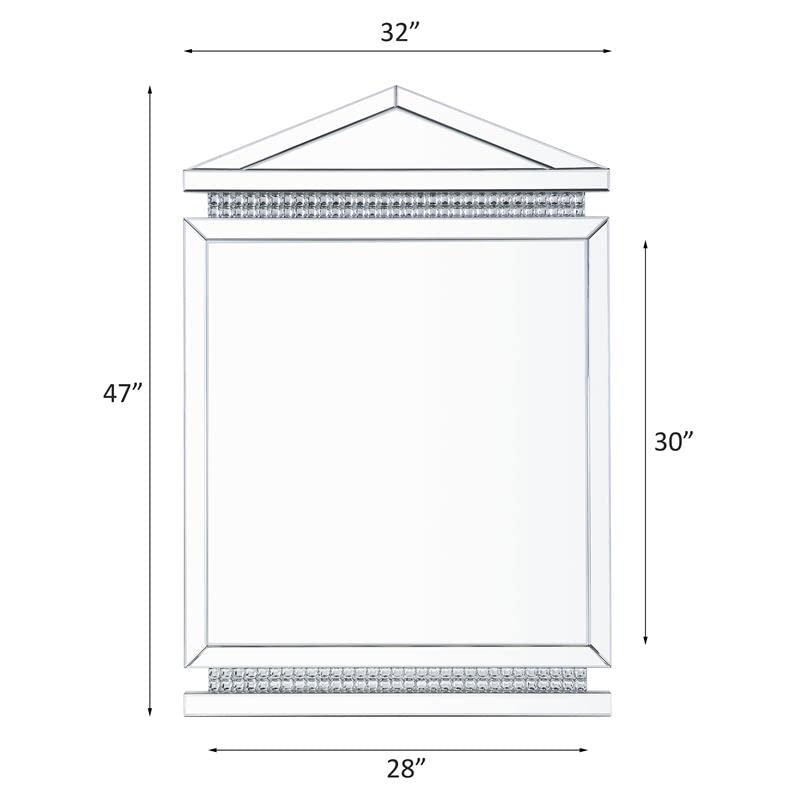 Acme Lotus Glass Wall Decor - Elegant Mirrored & Faux Ice Cube Crystal Art for Living Room, Bedroom, or Office Decoration