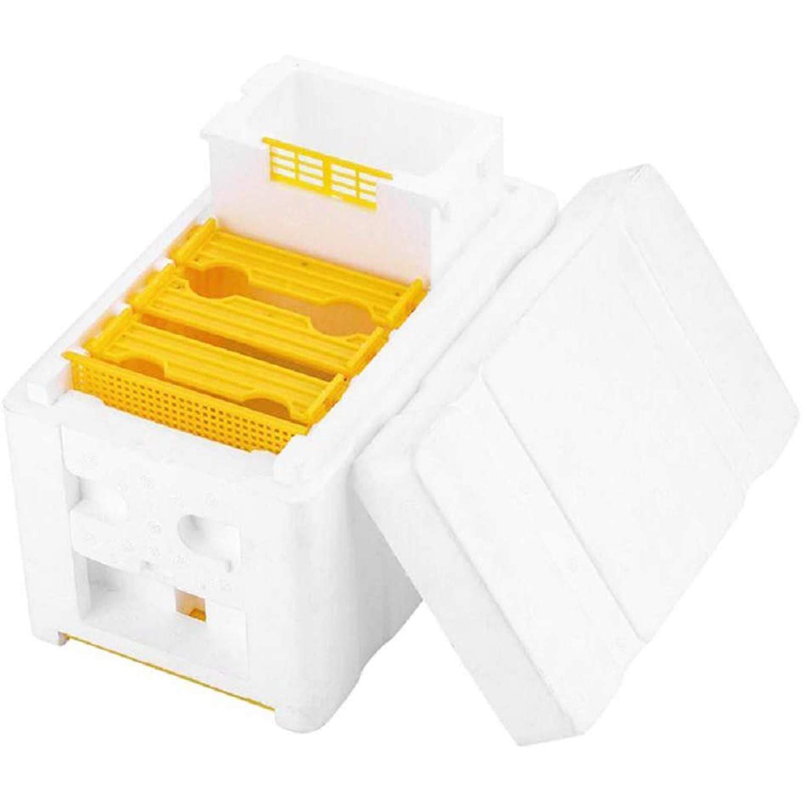 Yiser Supplies Queen Bee Pollination Box - Beekeeping Hive for Beekeepers - Beekeeping Supplies & Equipment - Beekeeping Hat for Women (White, One Size) - Perfect for Honey Production & Pollination in Backyard Apiaries
