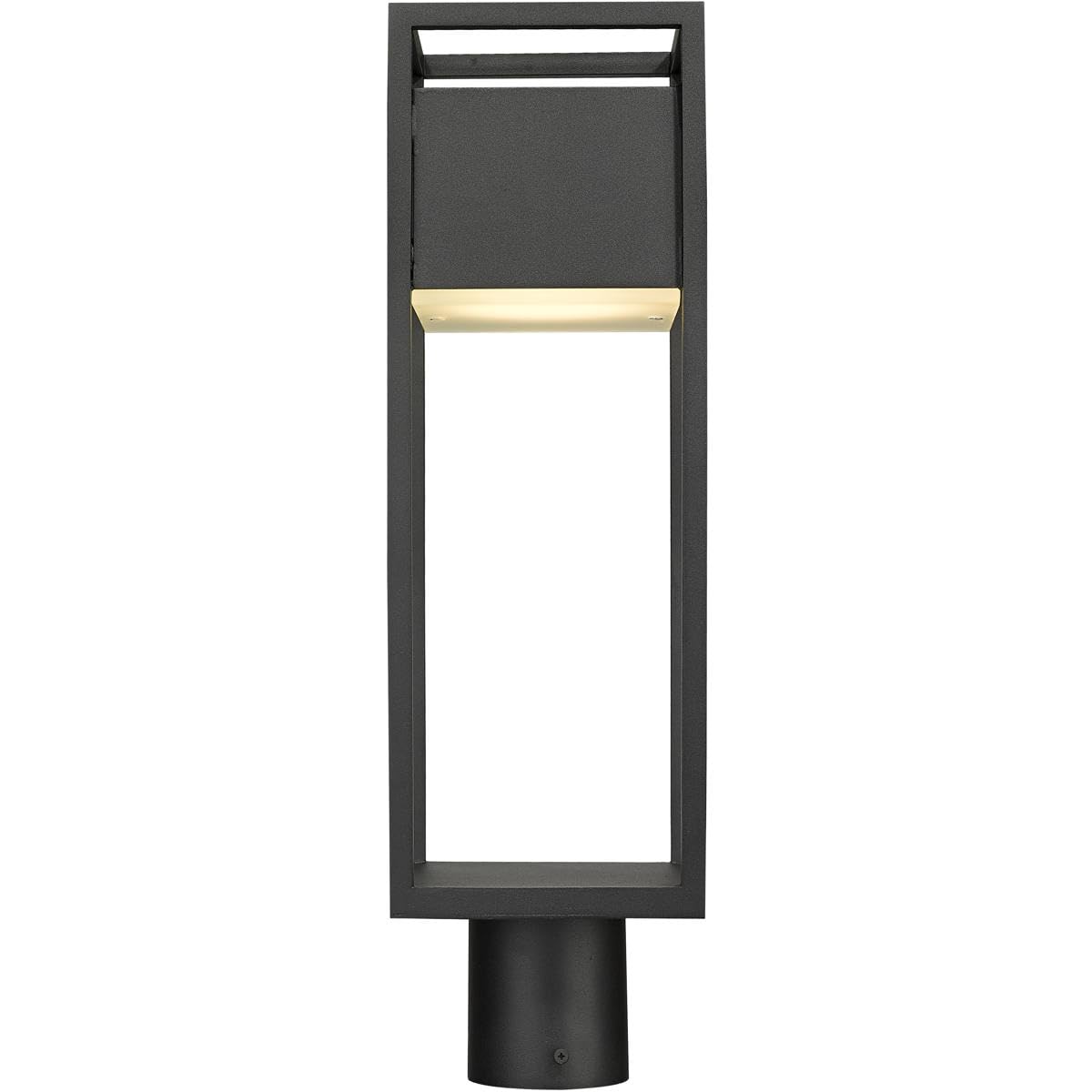 Z-Lite 1-Light Black Outdoor LED Post Mount Light Fixture 585PHMR-BK-LED - Perfect for Porch, Garden, Pathway, and Driveway Lighting