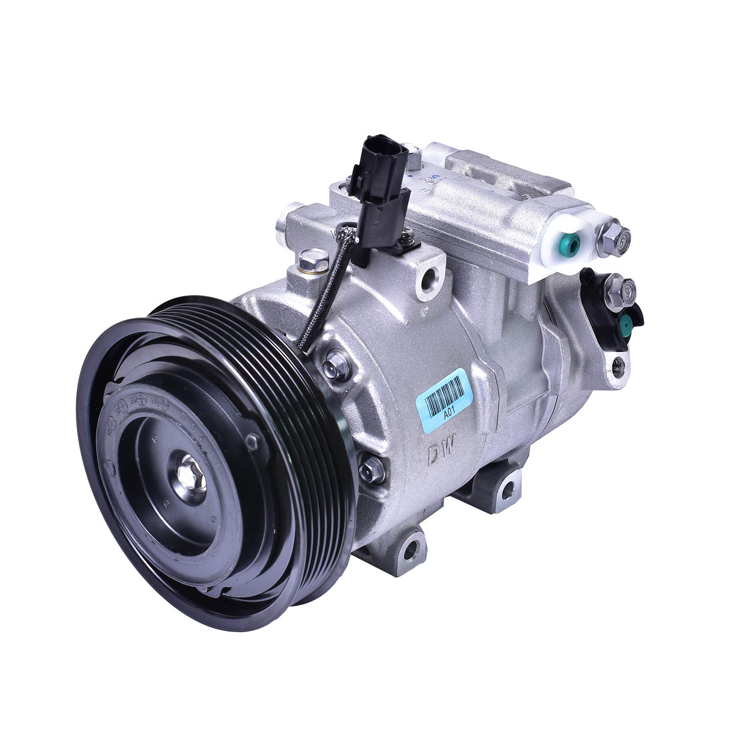 Original Equipment Mando 10A1045 AC Compressor with Clutch - Pre-filled Oil | Compatible with Select Car Models | Perfect for AC System Repair & Replacement
