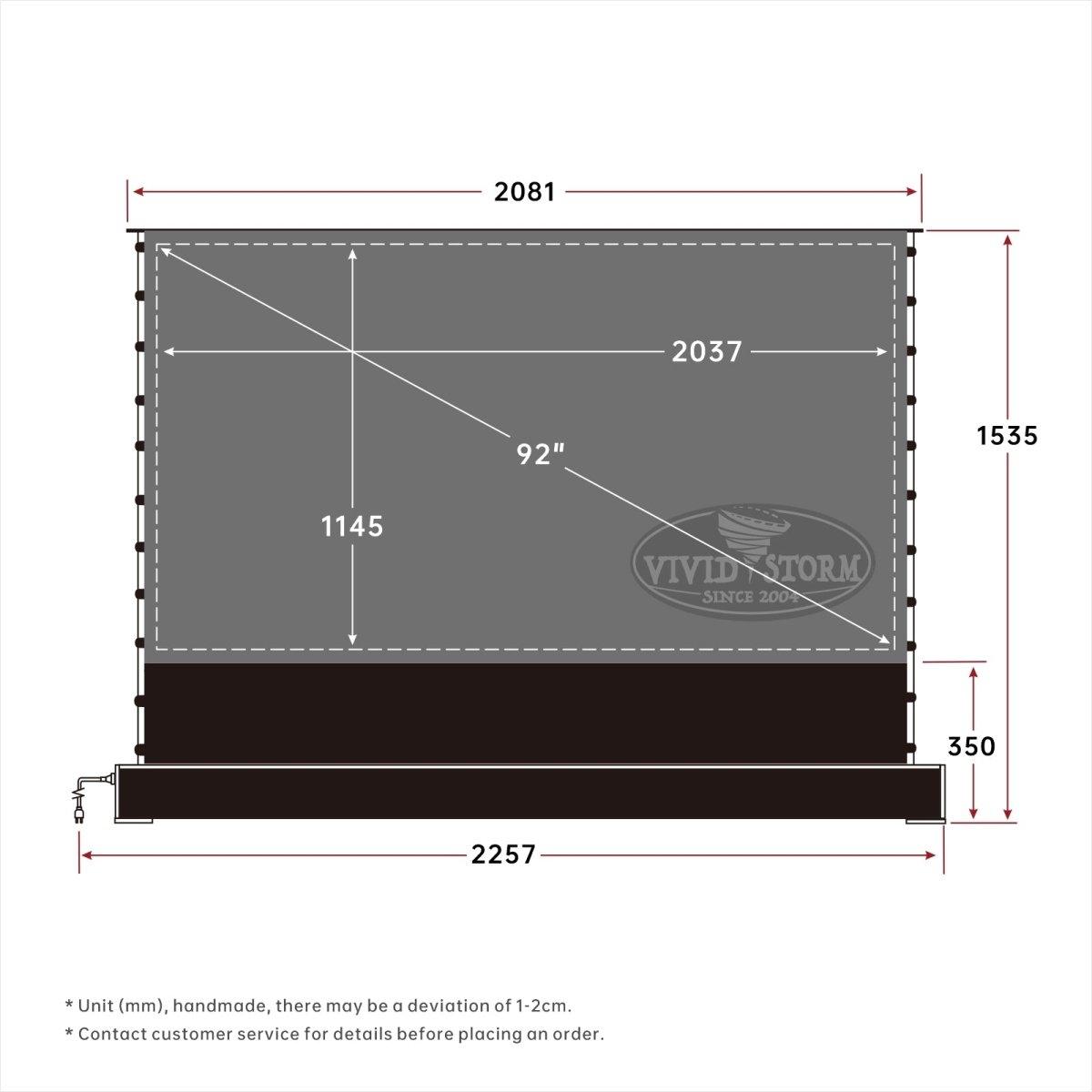 VIVIDSTORM S Pro/S Pro P Motorized Tension Floor Rising UST ALR Projector Screen - Classic Version | 30%-50% Duty-Free Discount | Fast Shipping from Sydney Warehouse | Perfect for Home Theaters, Outdoor Movies & Office Presentations