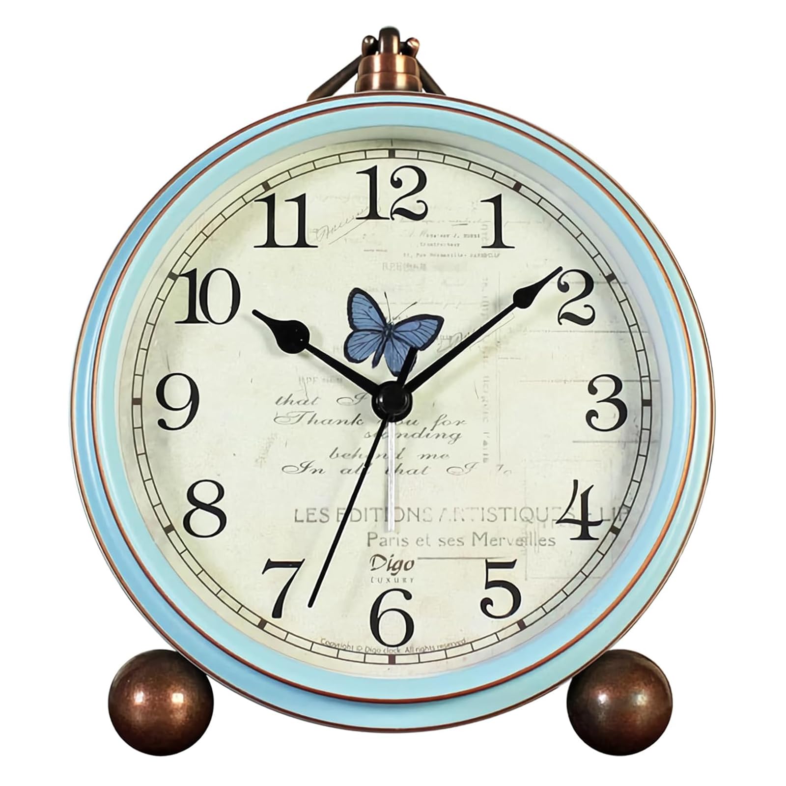 5.2 Inch Silent Analog Desk Clock - Retro Non-Ticking Battery Operated Quartz Movement Wall Clock for Bedroom, Living Room, Office & Home Decor - Perfect for Sleep, Study & Relaxation Spaces