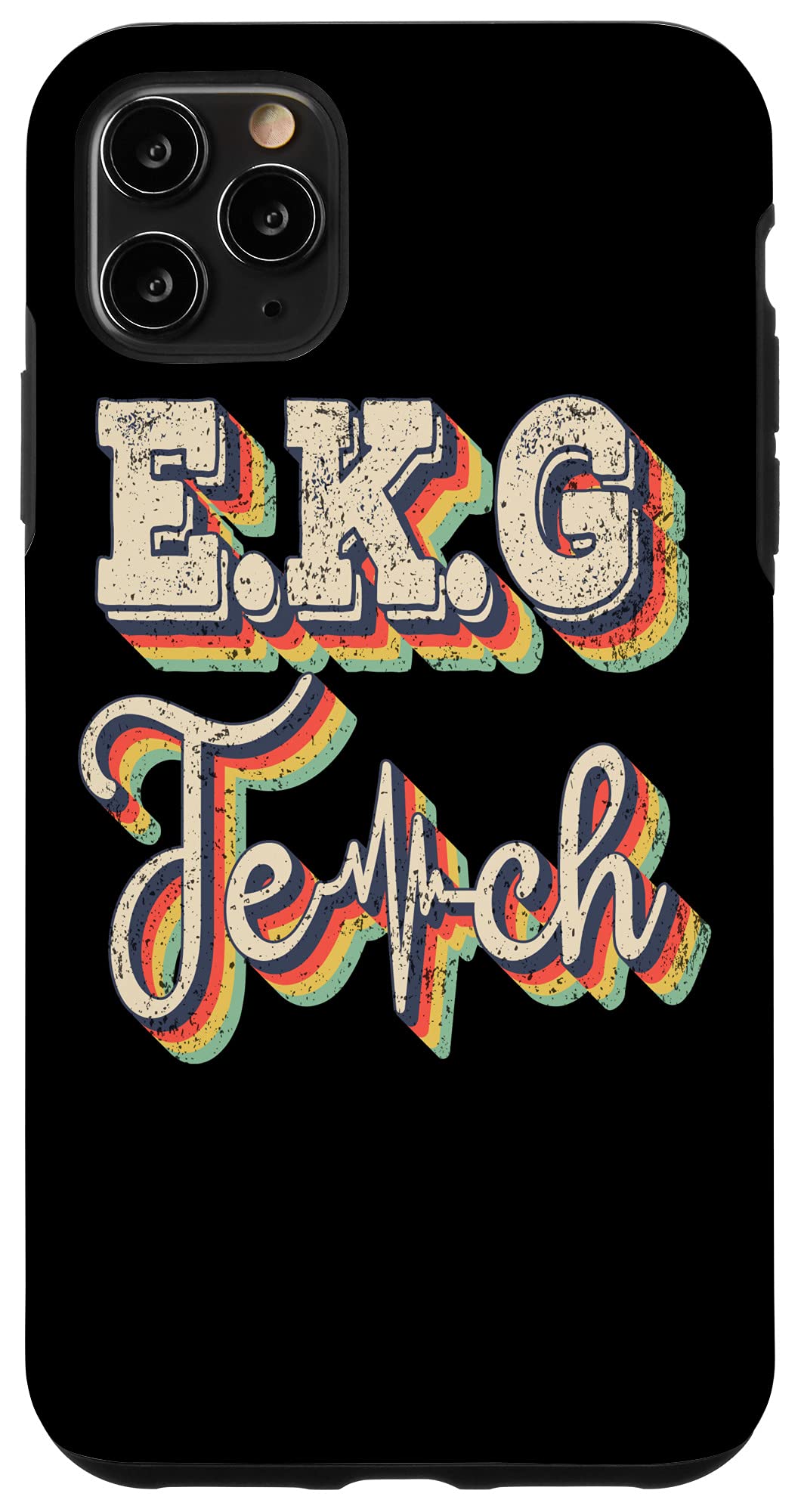 iPhone 11 Pro Max Case - EKG Tech ECG Design for Medical Professionals - Durable Protective Cover for Doctors, Nurses & Healthcare Workers - Perfect for Hospitals, Clinics & Medical School Students